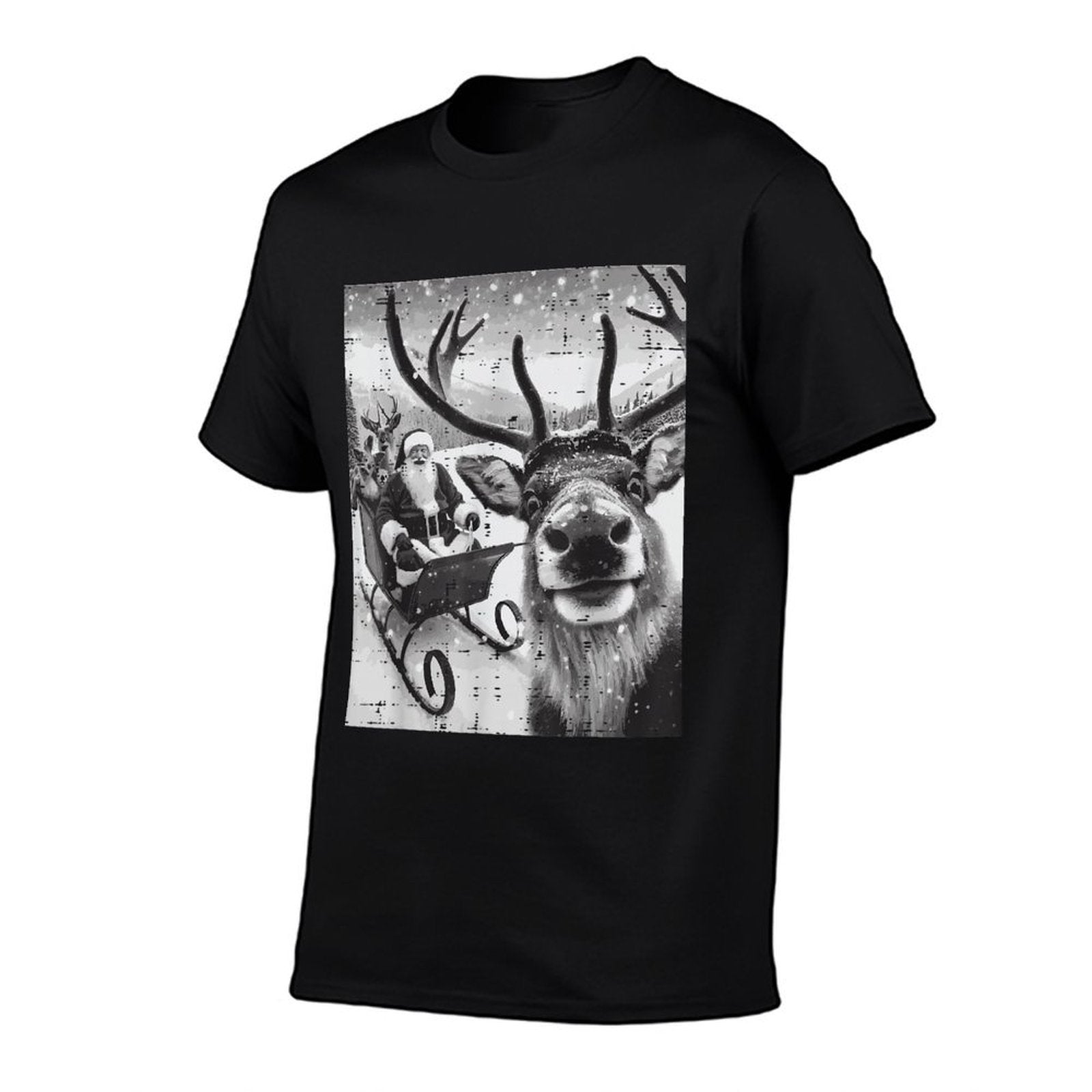 Christmas Santa Reindeer Selfie Funny Xmas Men Women Kids  Affordable Price T-Shirt