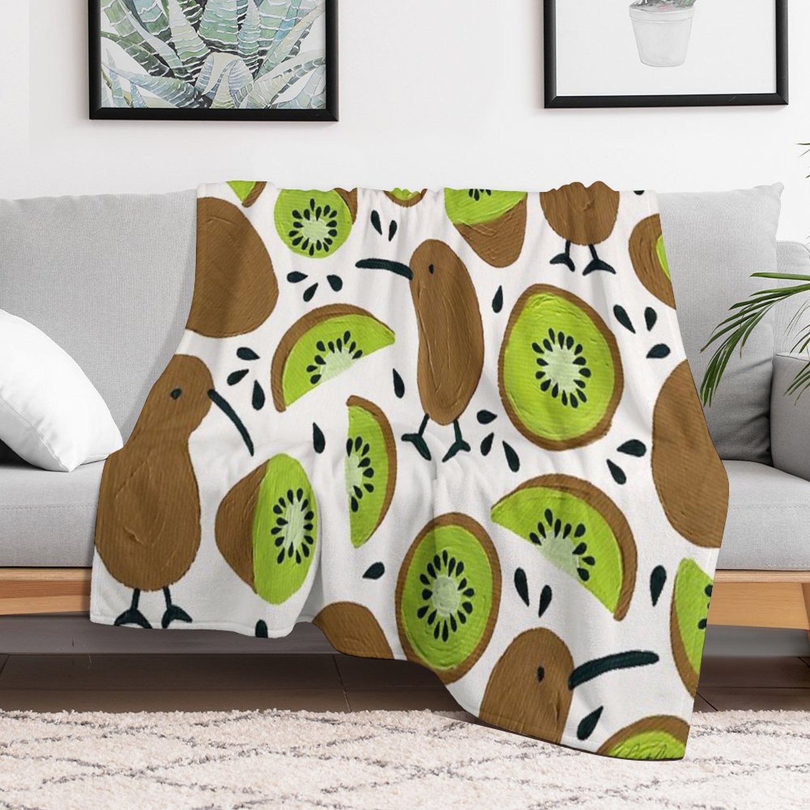 Kiwis & Kiwis Lightweight Throw Blanket