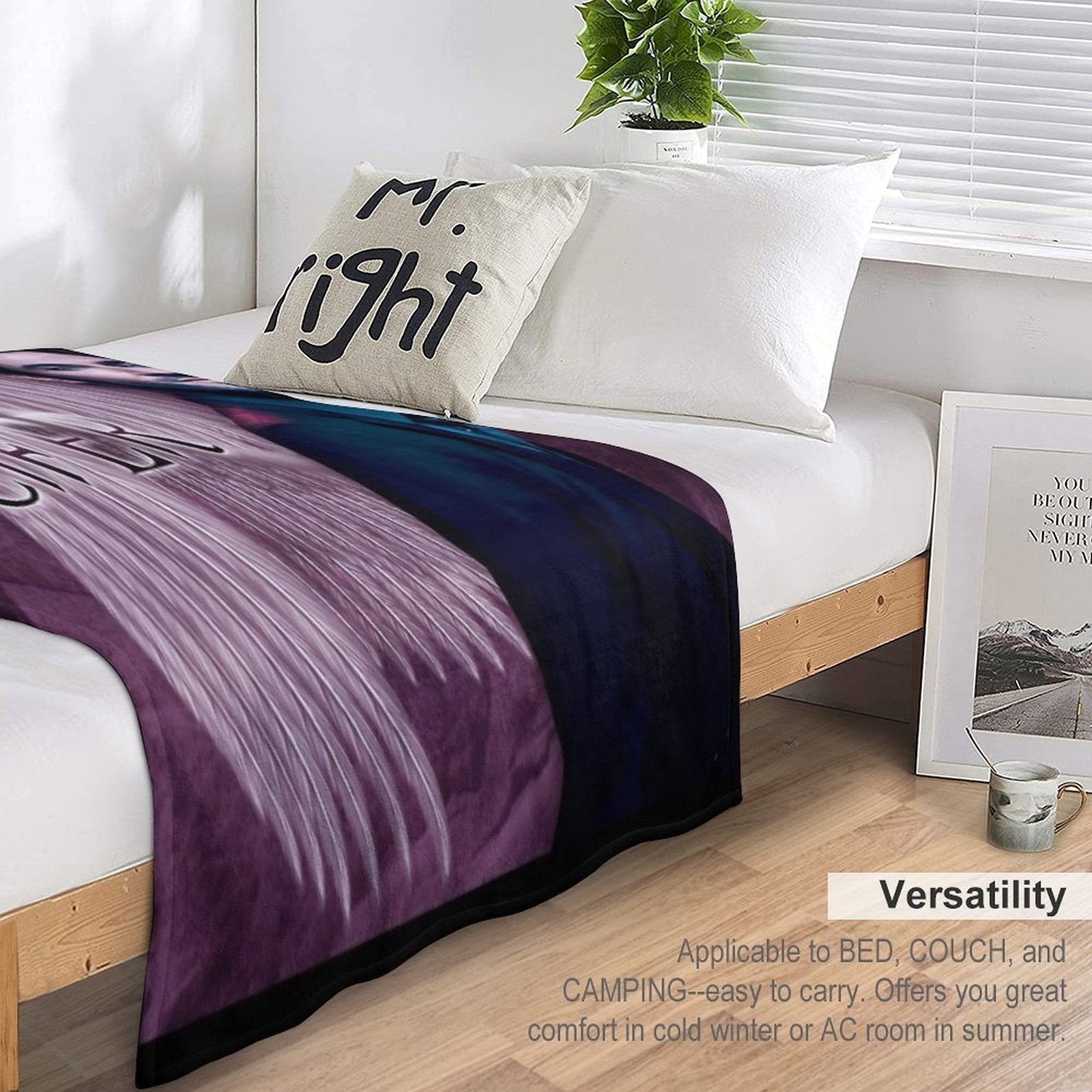 Lucifer Purple Wings Comfort Throw Blanket