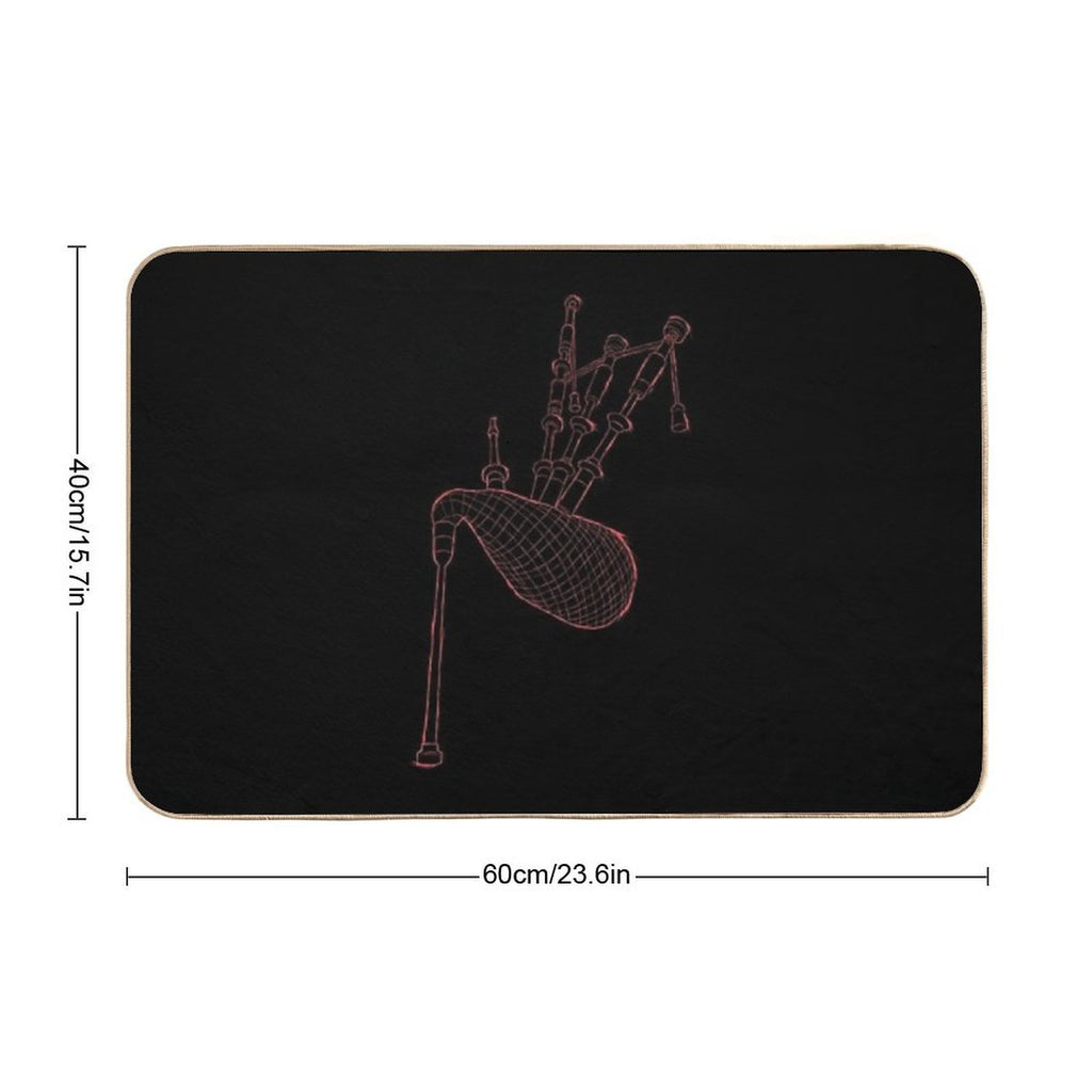 Bagpipes Scotland Musician Woodwind Gifts  Eco-Friendly Bath Mat