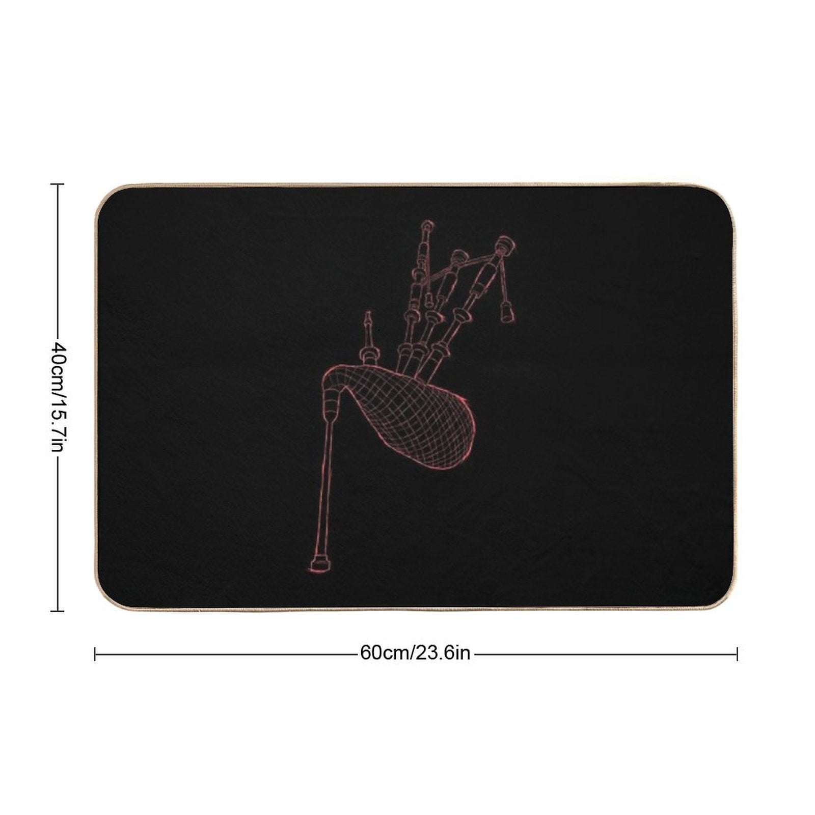 Bagpipes Scotland Musician Woodwind Gifts  Eco-Friendly Bath Mat