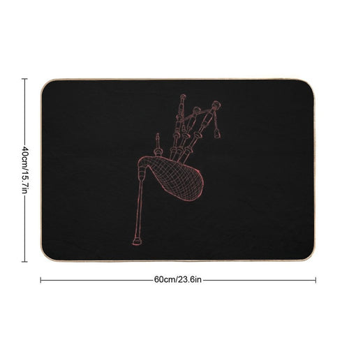 Bagpipes Scotland Musician Woodwind Gifts  Eco-Friendly Bath Mat