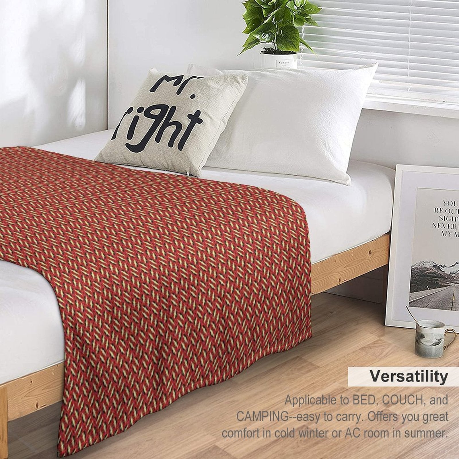 Red And Yellow Alternating Bouquet Velvety-soft Throw Blanket