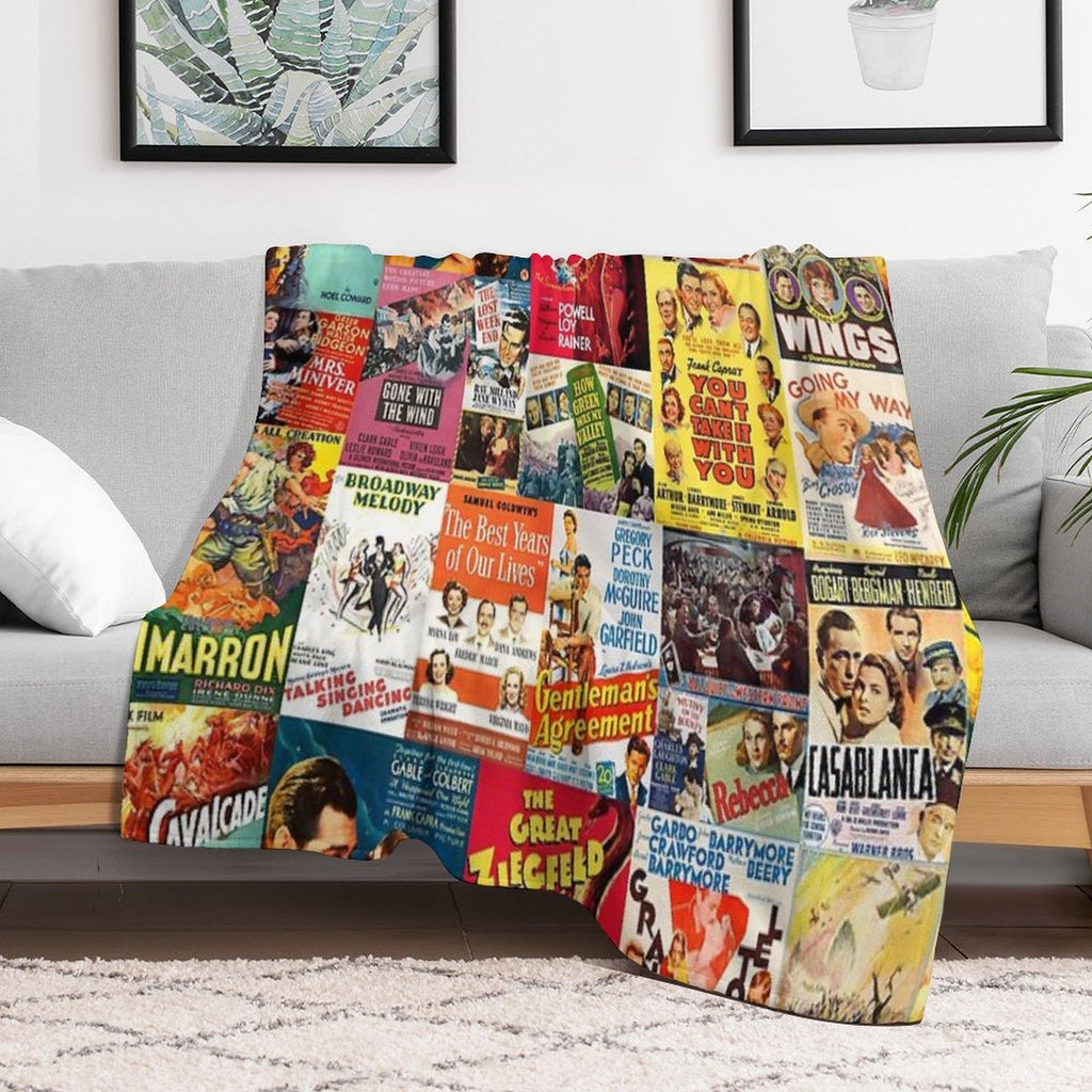Classic Movie Posters from First 20 Best Picture Winners Premium Throw Blanket