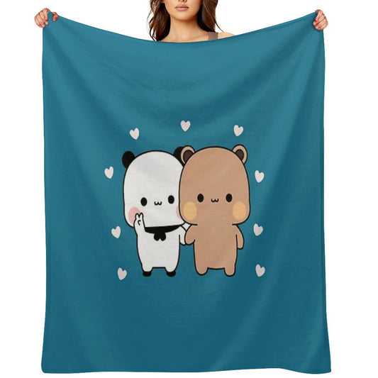 CUTE PANDA BEAR Premium Easy Care Throw Blanket