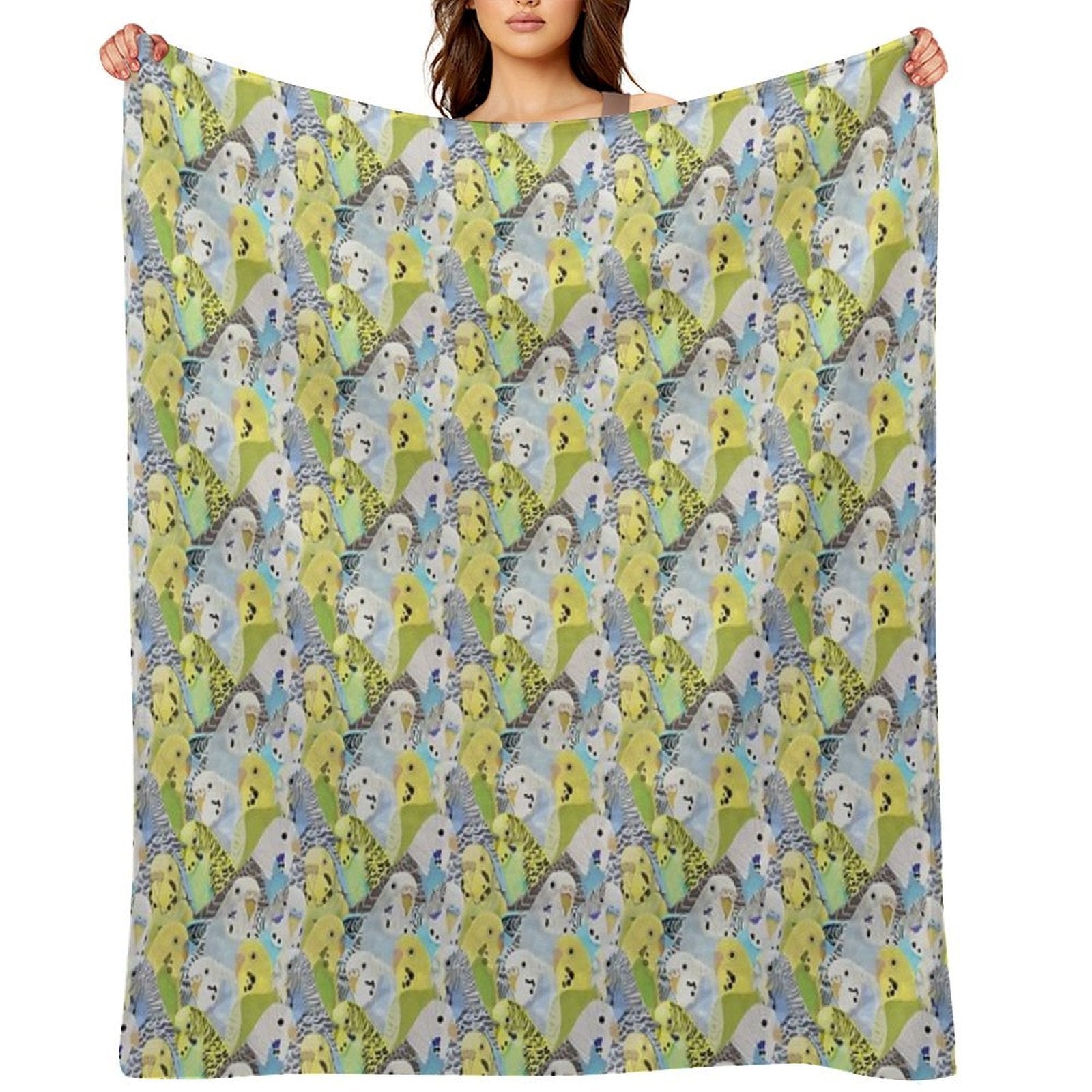 Budgie Parakeets All-season Throw Blanket