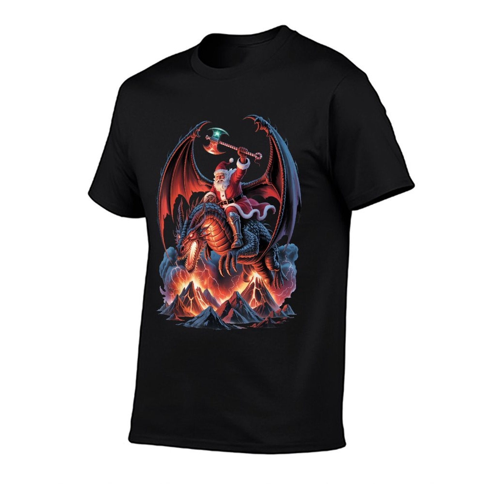 Epic Christmas Fantasy - MMO Mystic Santa Riding Dragon  Affordable Price T-Shirt