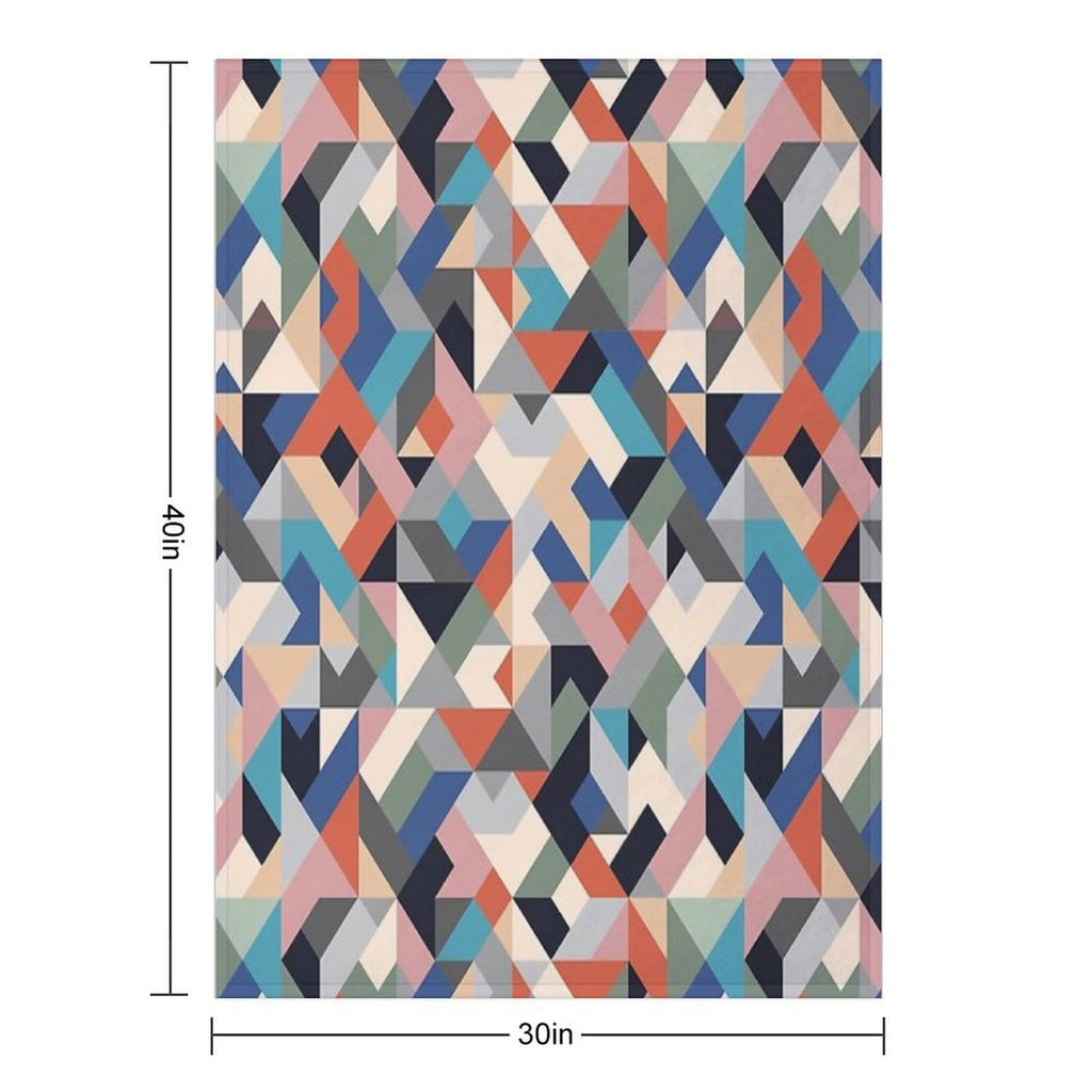 Triangle And Squares Pattern  RoYuMi Durable Throw Blanket