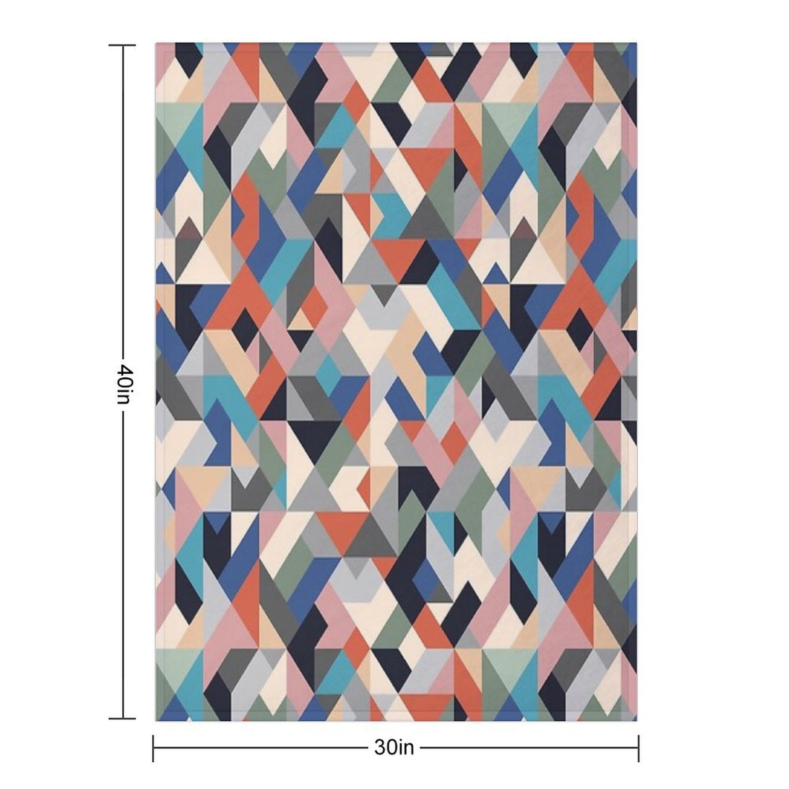 Triangle And Squares Pattern  RoYuMi Durable Throw Blanket