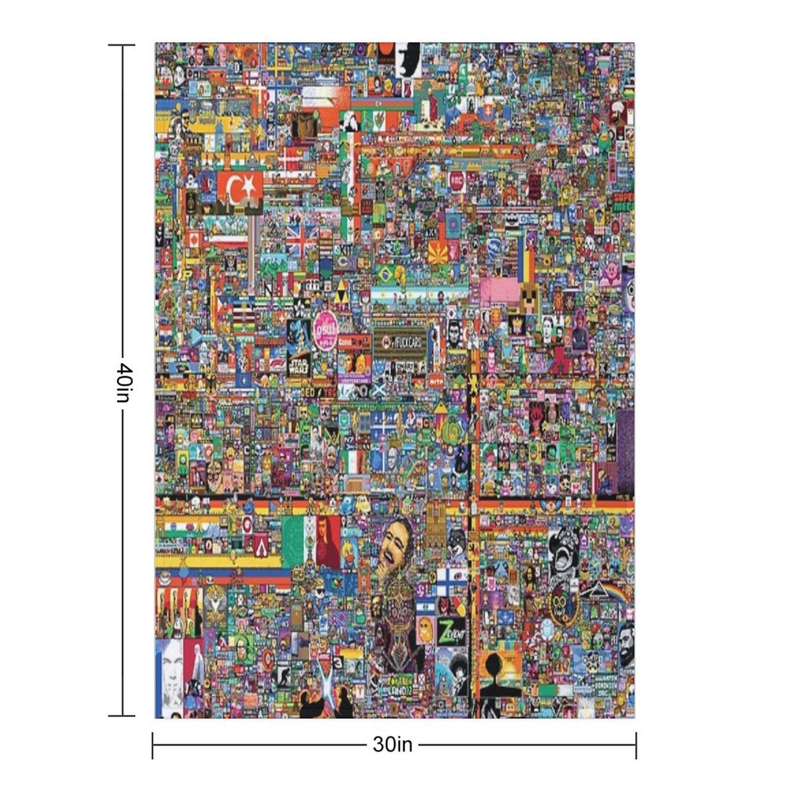 RPlace 2022 - Poster Versatility Throw Blanket
