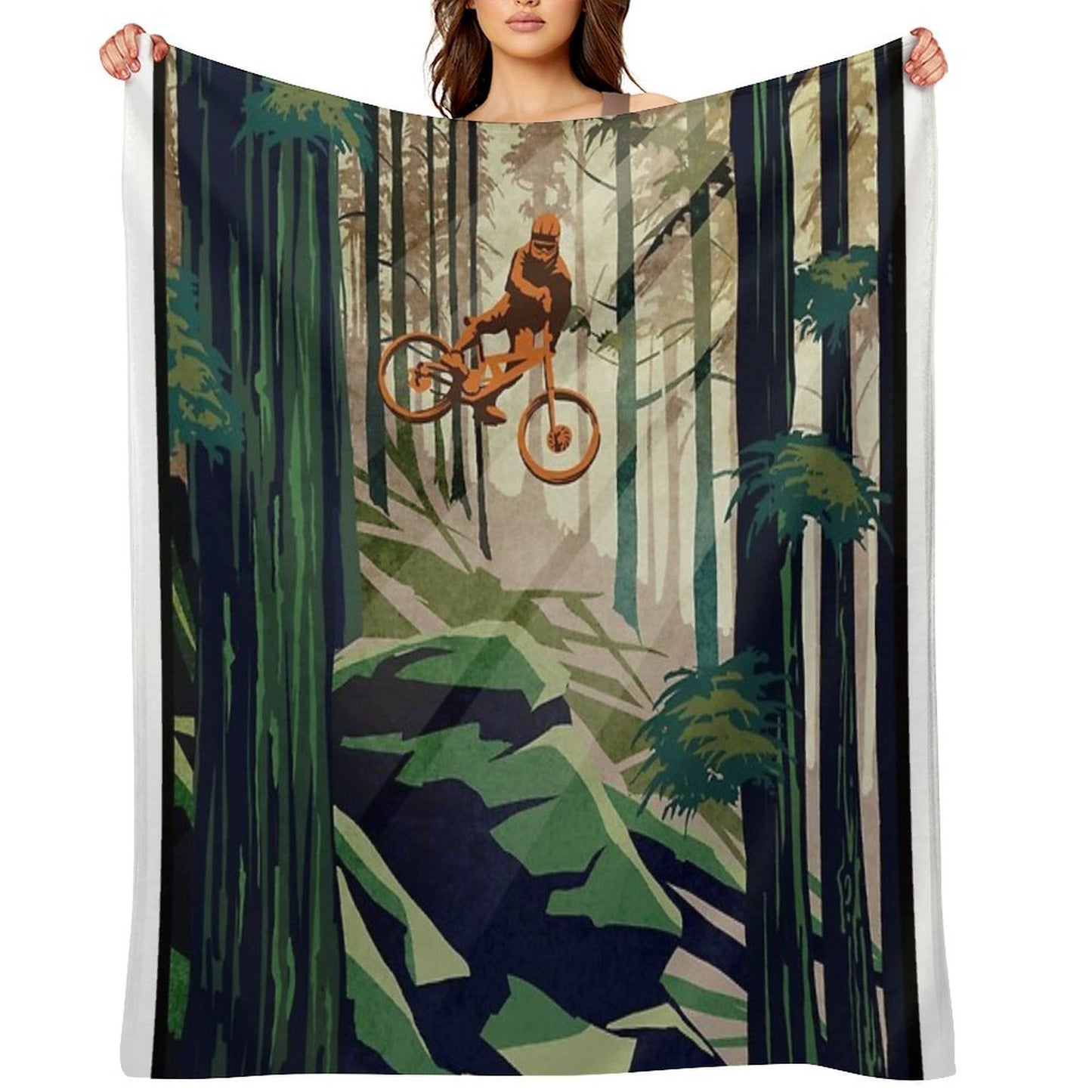 MY THERAPY Mountain Bike! Travel-friendly Throw Blanket
