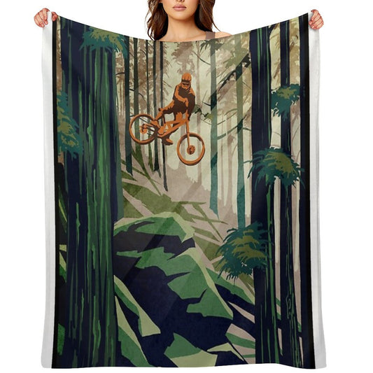 MY THERAPY Mountain Bike! Travel-friendly Throw Blanket