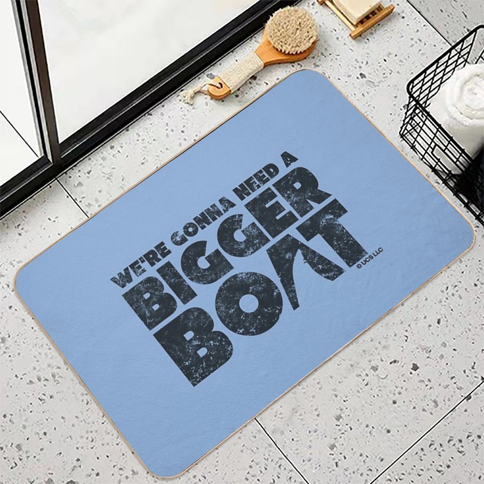 Jaws Movie Bigger Boat Quote. Birthday Party Gifts. Officially Licensed Merch.  Multi-Purpose Bath Mat