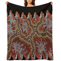 Aboriginal Art Authentic – Travels Plush Throw Blanket