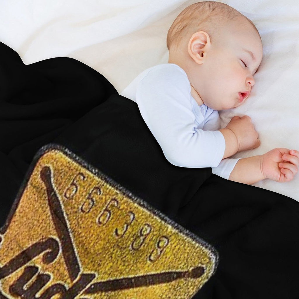 Ludwig Badge Worn Plush Throw Blanket