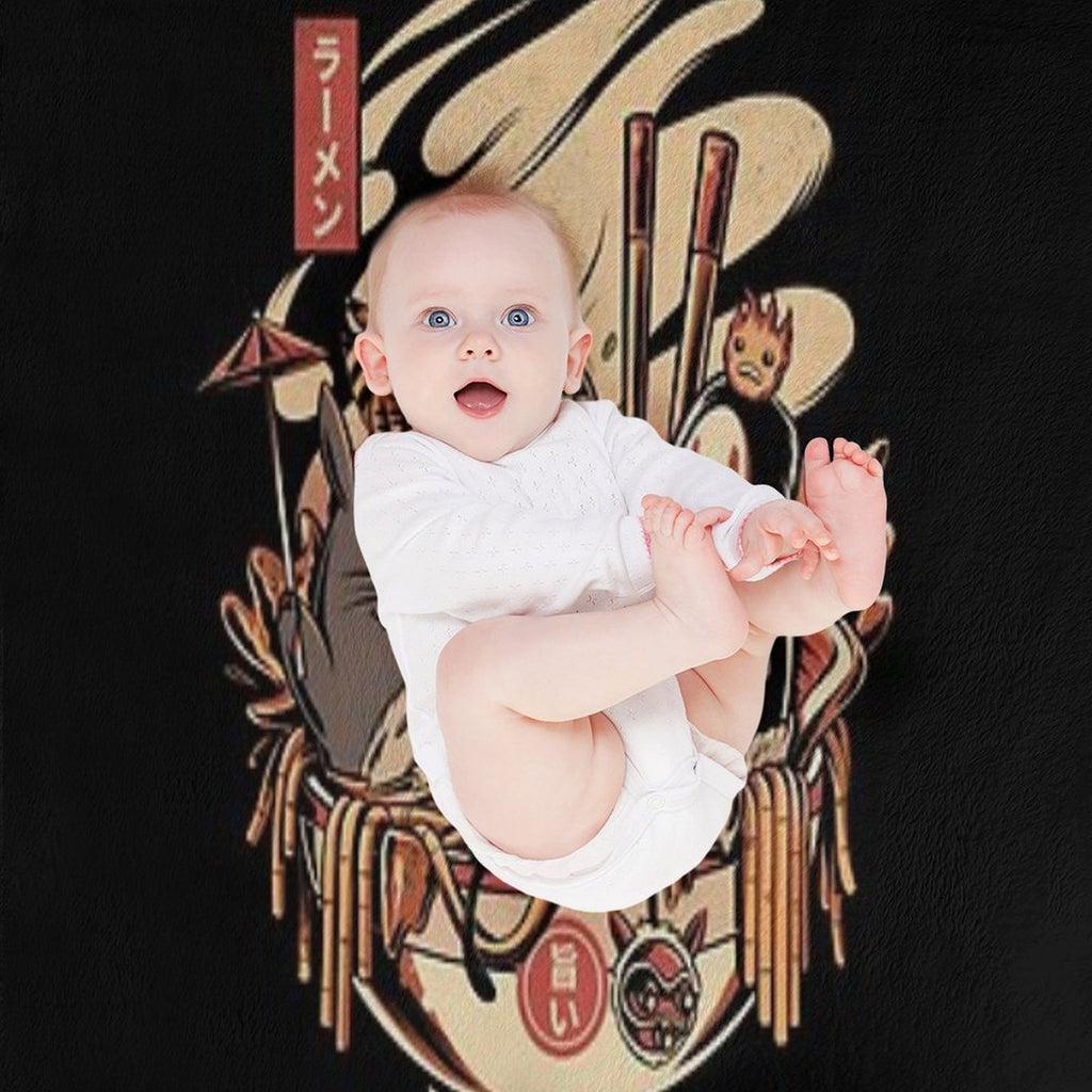 Funny Ramen Premium Throw Blanket