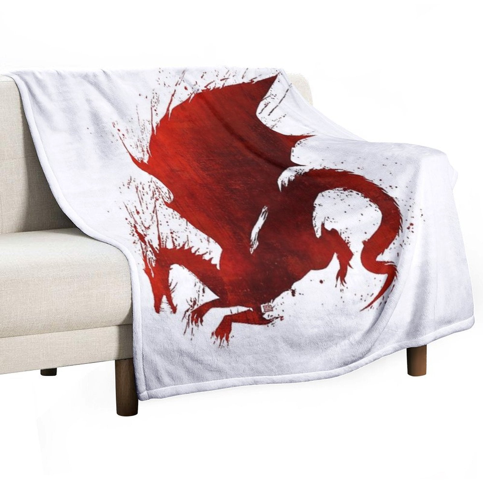 Dragon Age Origins Blood Dragon V1 Premium Throw Blanket