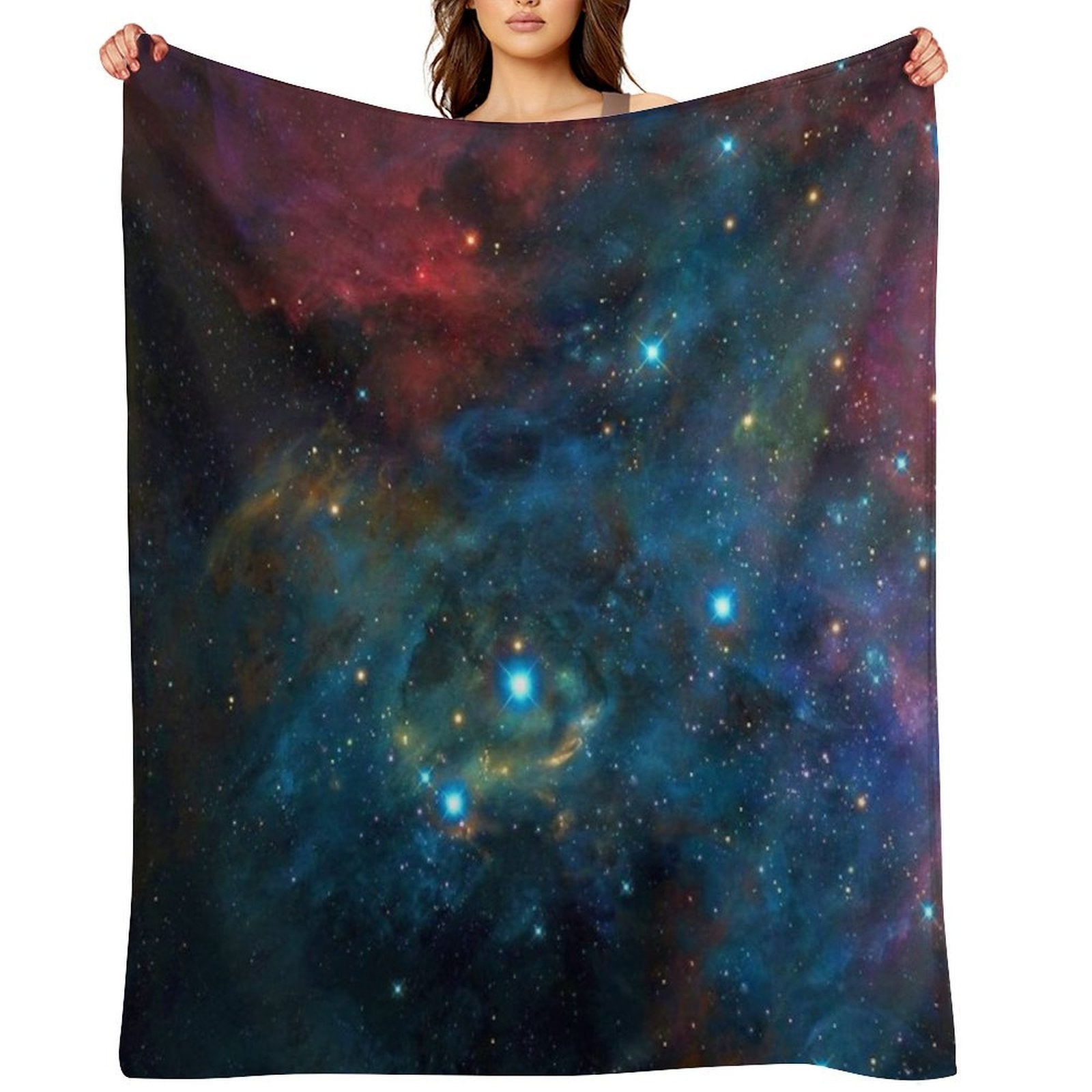 Galaxy Design Plush Throw Blanket