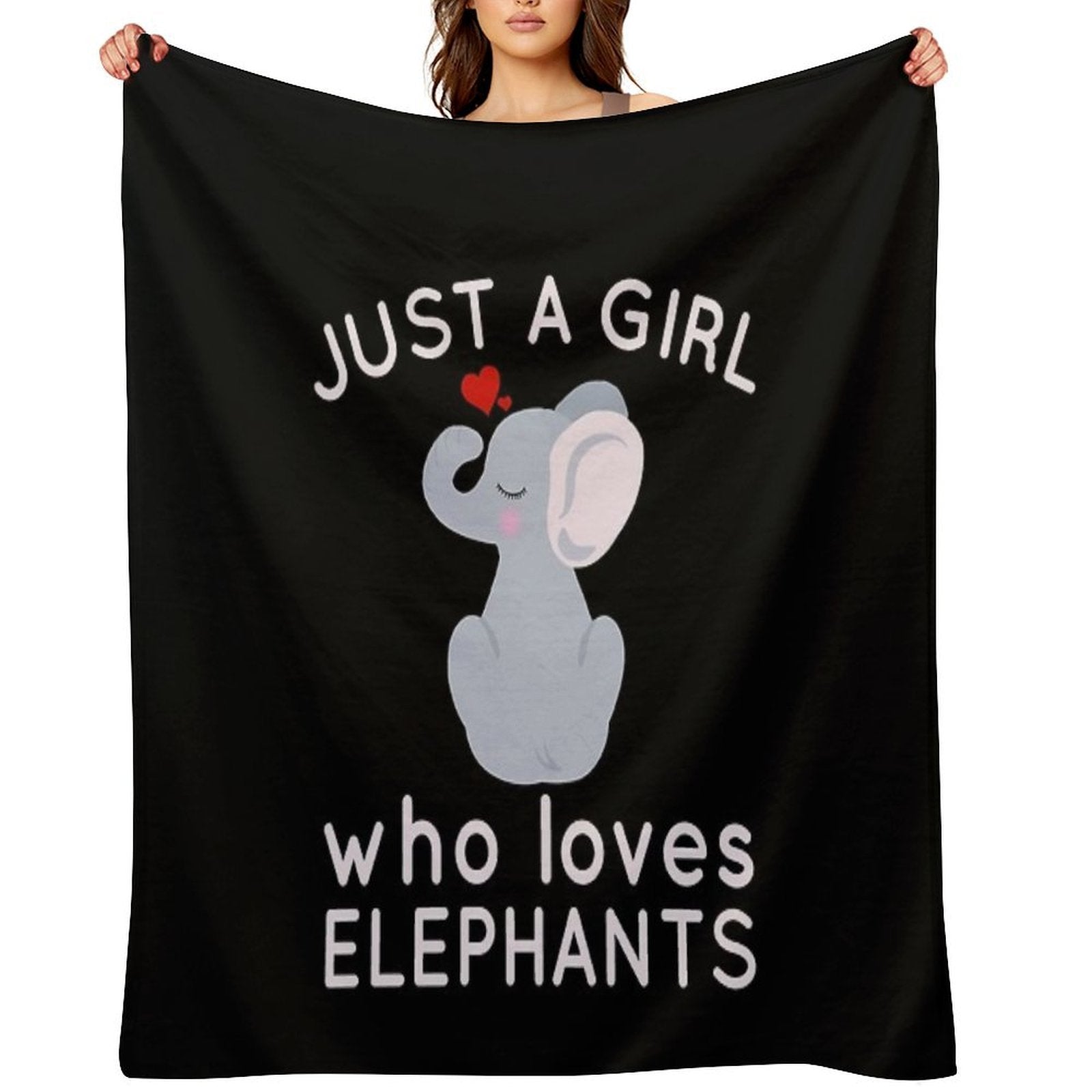 Just A Girl Who Loves Elephants All-season Throw Blanket