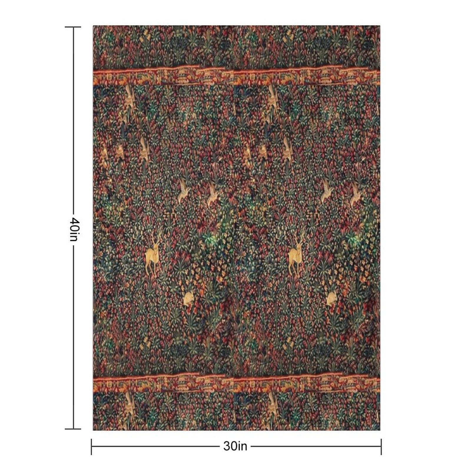 Medieval Tapestry Wrinkle-free Throw Blanket