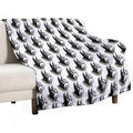 Watercolor Black And Gold Wofford College Terrier Lightweight Throw Blanket