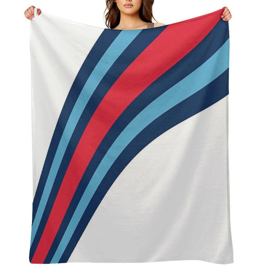 F1 Martini Stripes - Formula One Velvety-soft Throw Blanket