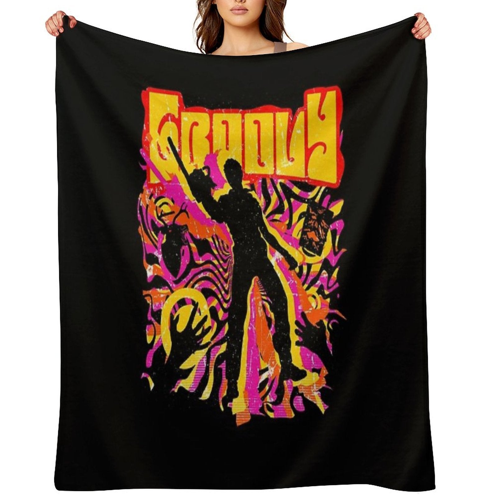 Stay Groovy - Evil Dead Sustainable Throw Blanket