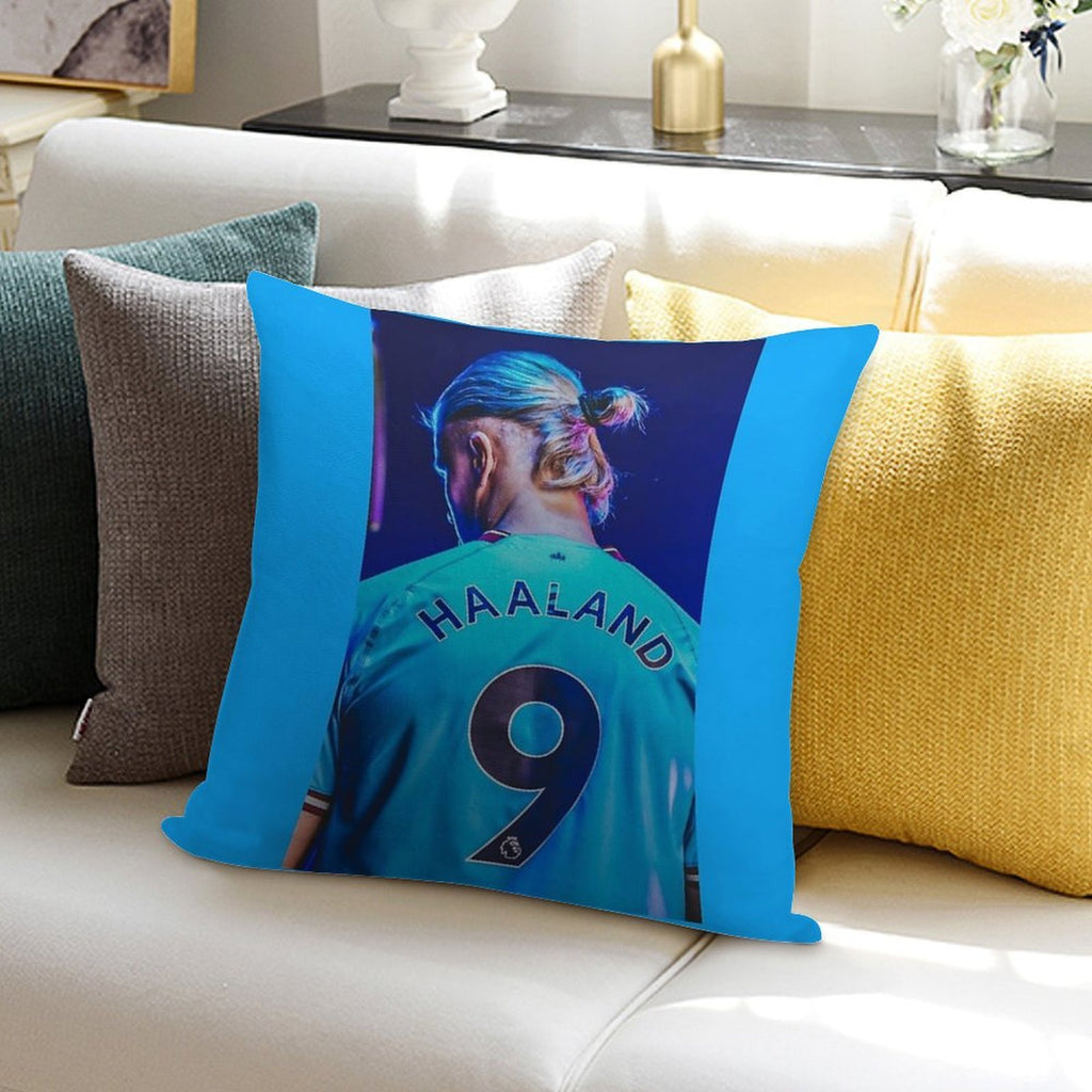 Erling Haaland Soft Shrink-Resistant Throw Pillow