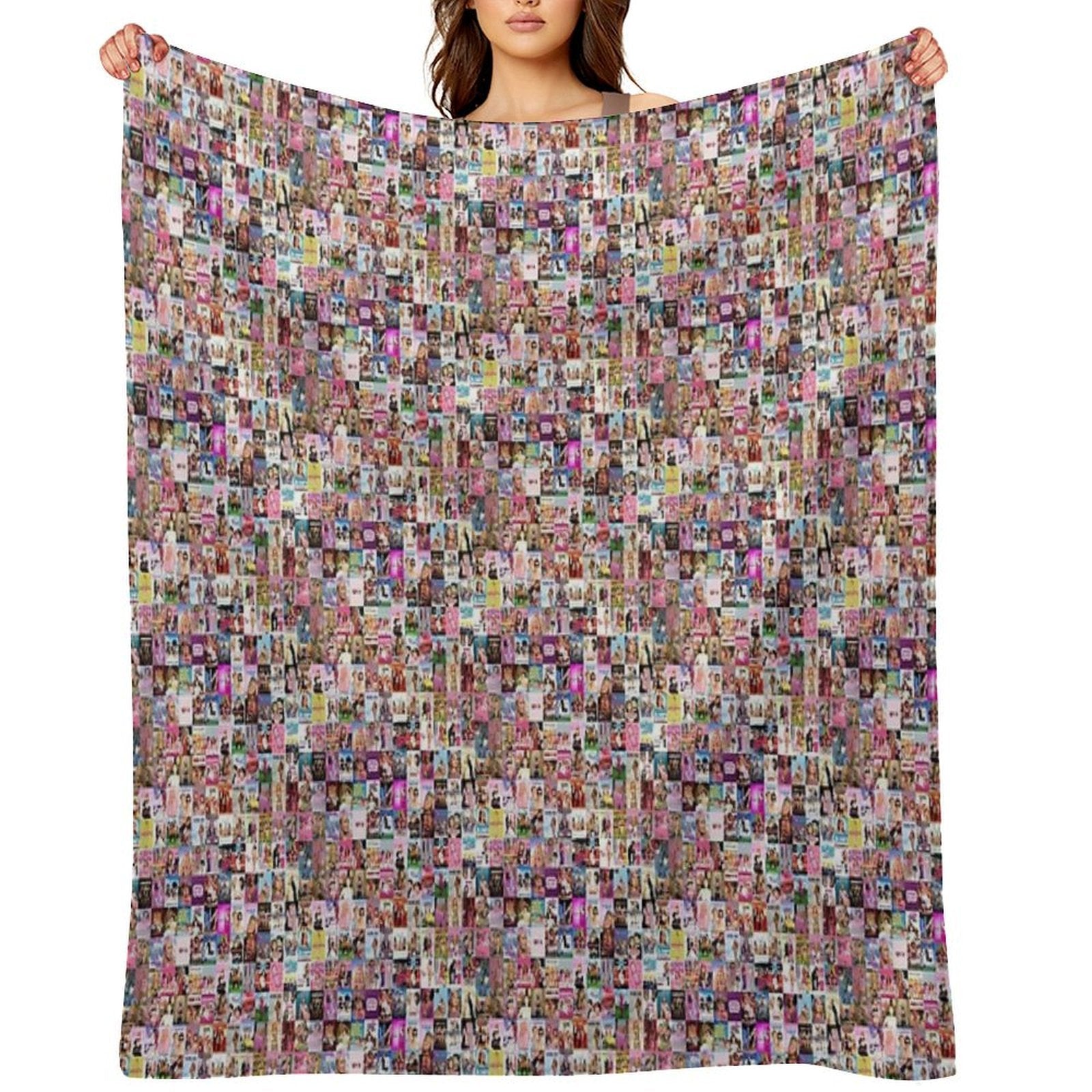 Mixed Girlie Movie Montage Shrink-resistant Throw Blanket