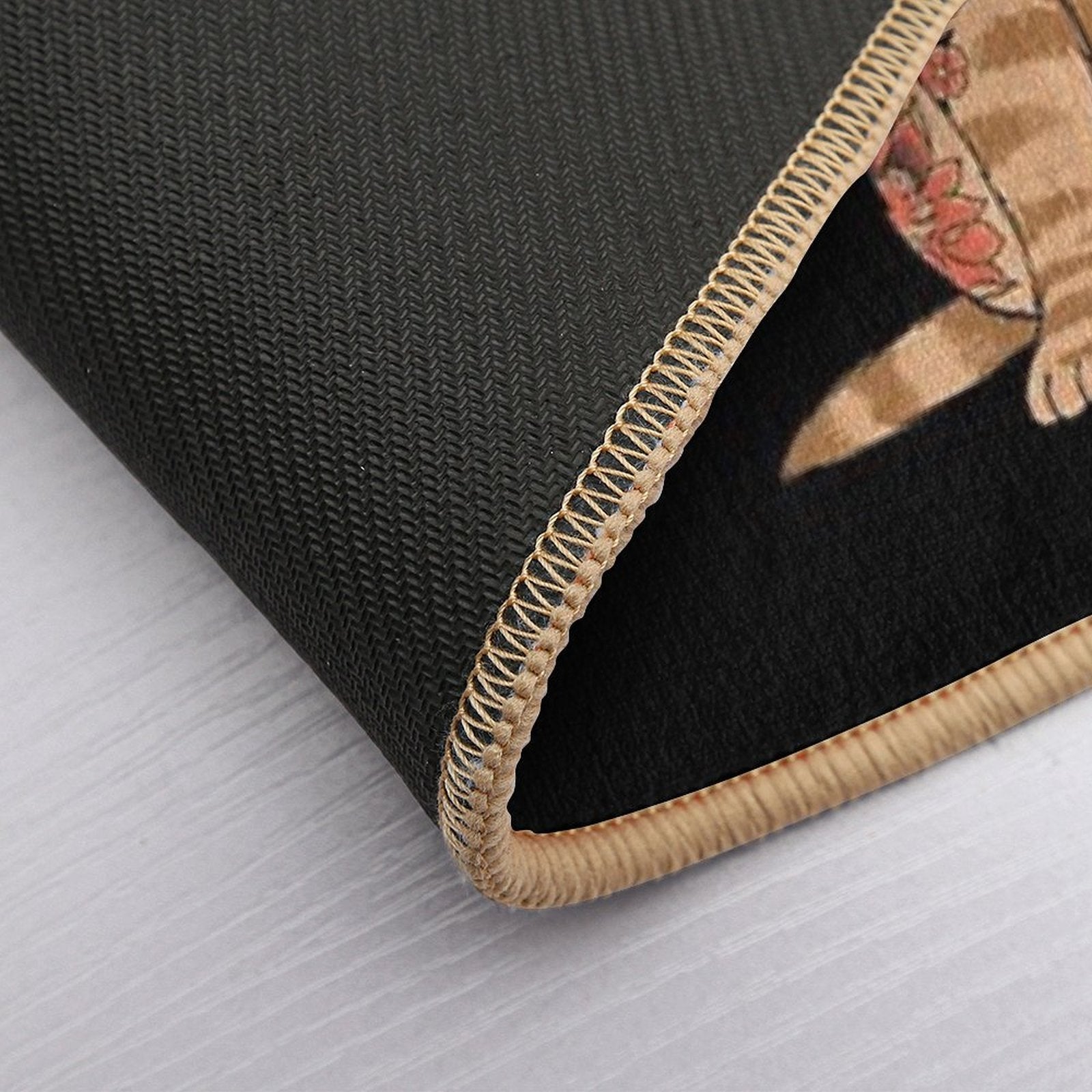 Katana Cat Vintage  Easy To Clean Bath Mat