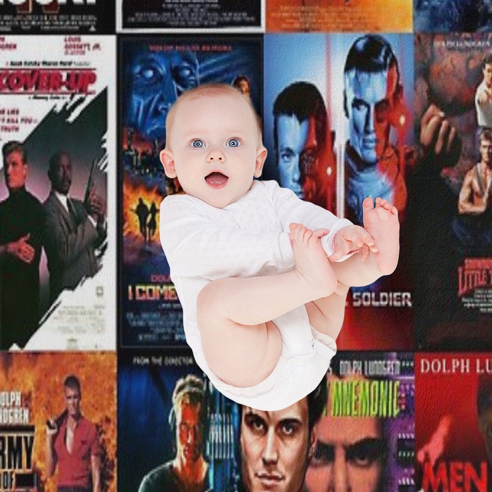Cinema of Dolph Machine-washable Throw Blanket