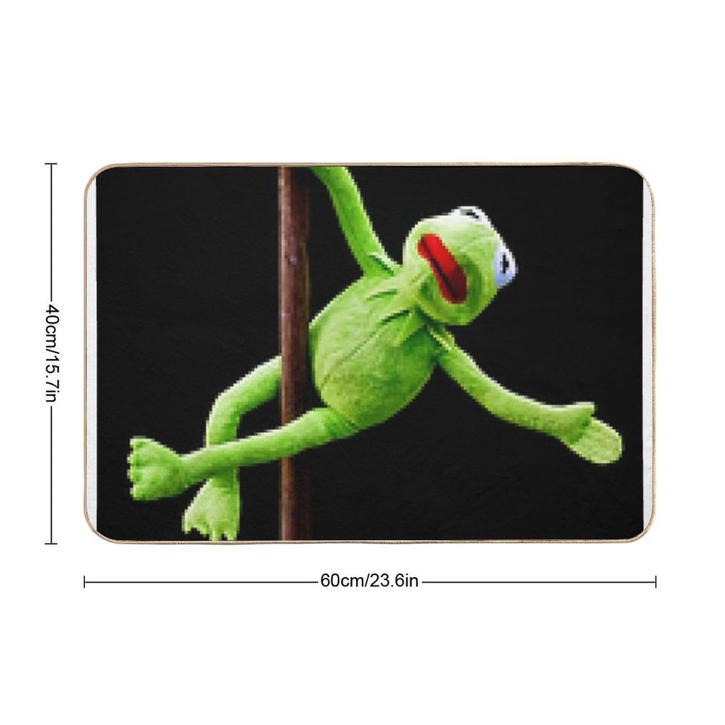 Kermit Pole Dancing  Anti-Trip Bath Mat