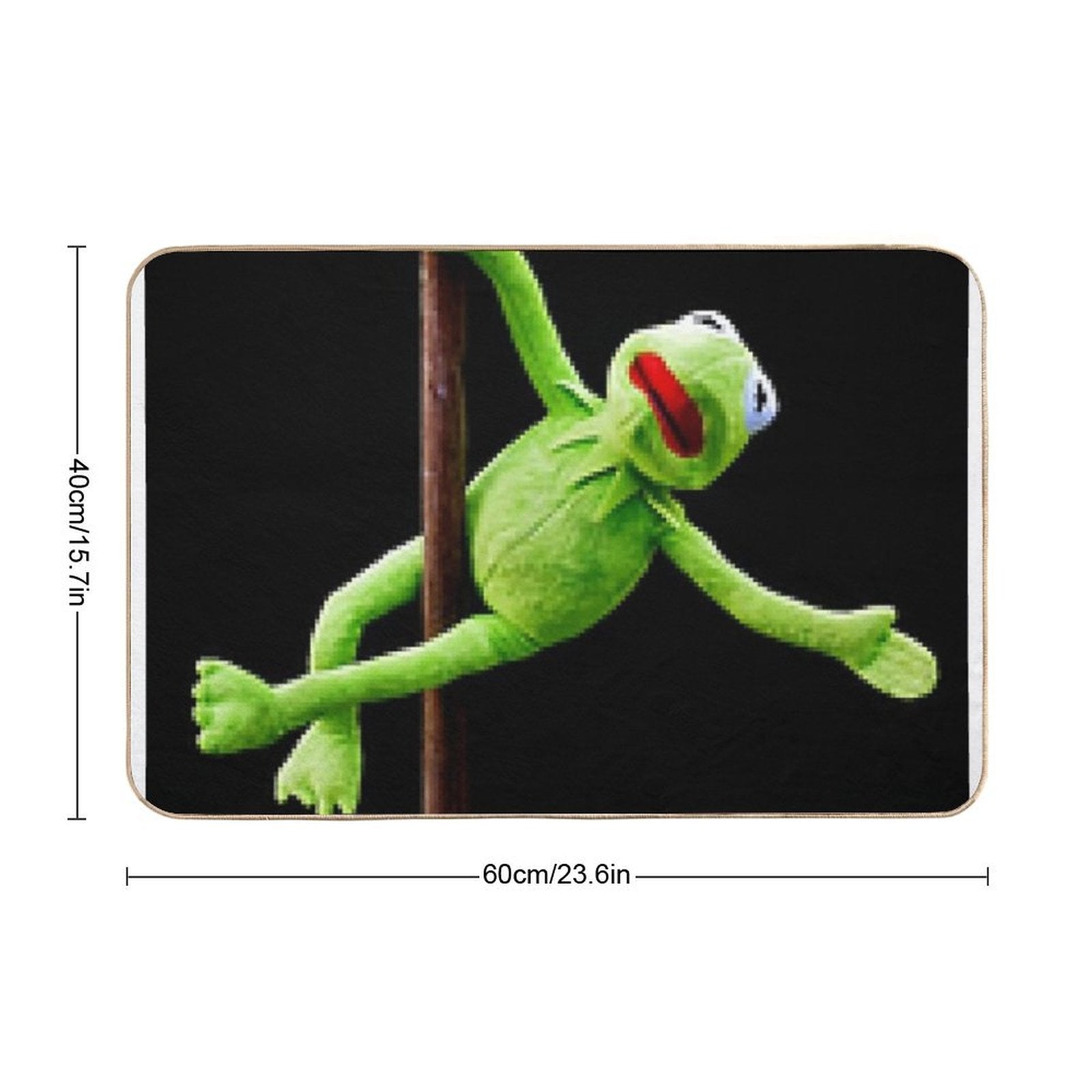 Kermit Pole Dancing  Anti-Trip Bath Mat