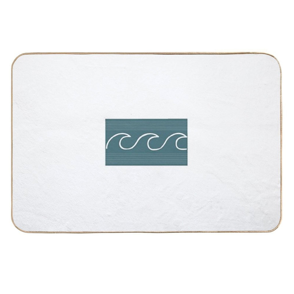 Surf Shop Style Wave  Long-Lasting Bath Mat