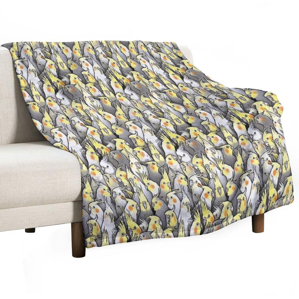 Cockatiels Galore Compact Throw Blanket