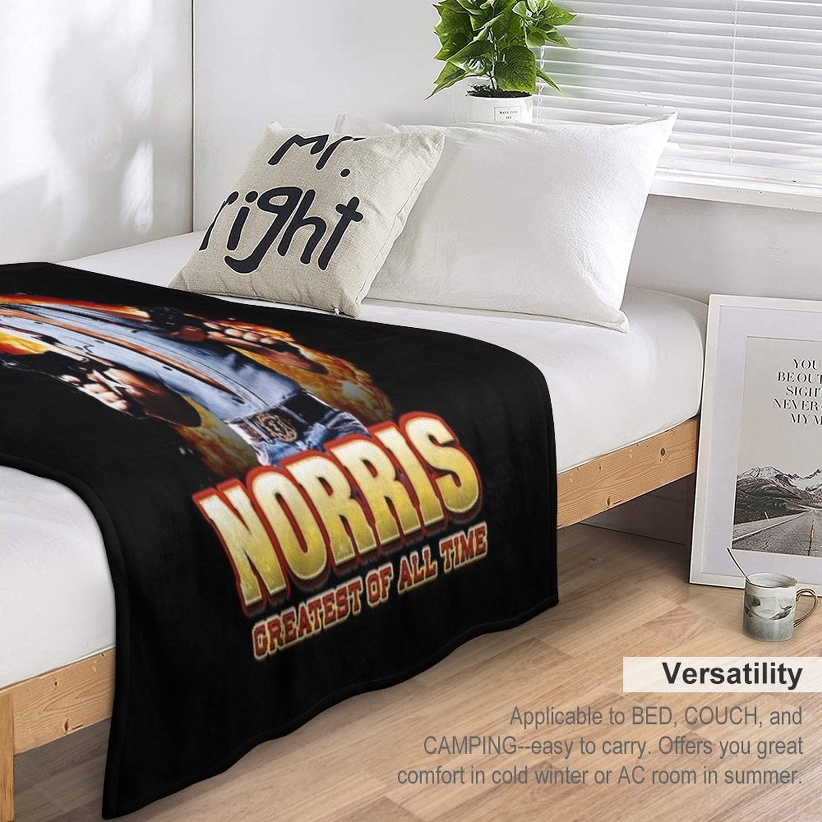 Chuck Norris Greatest of All Time Plush Throw Blanket