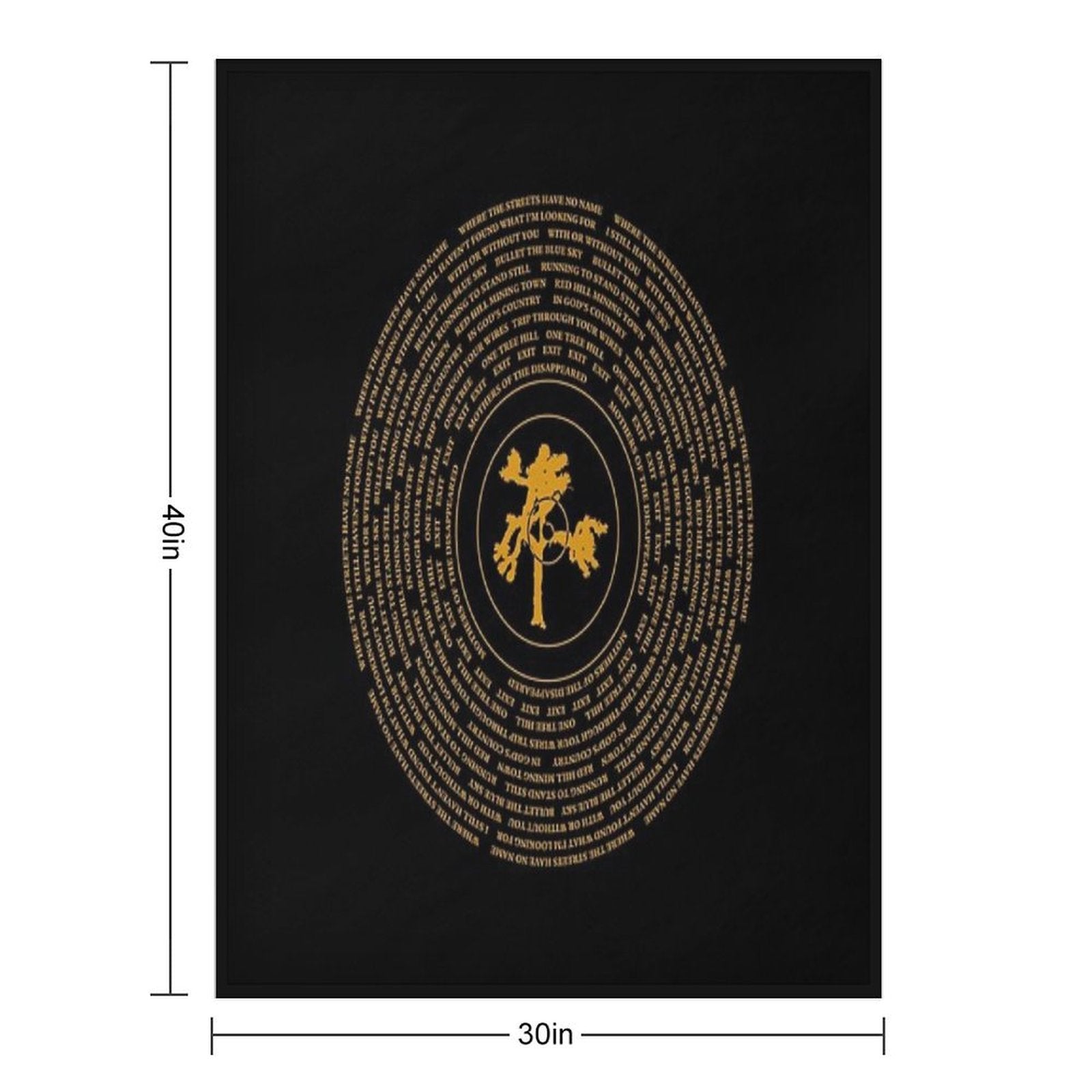 Joshua Tree Vinyl Machine-washable Throw Blanket