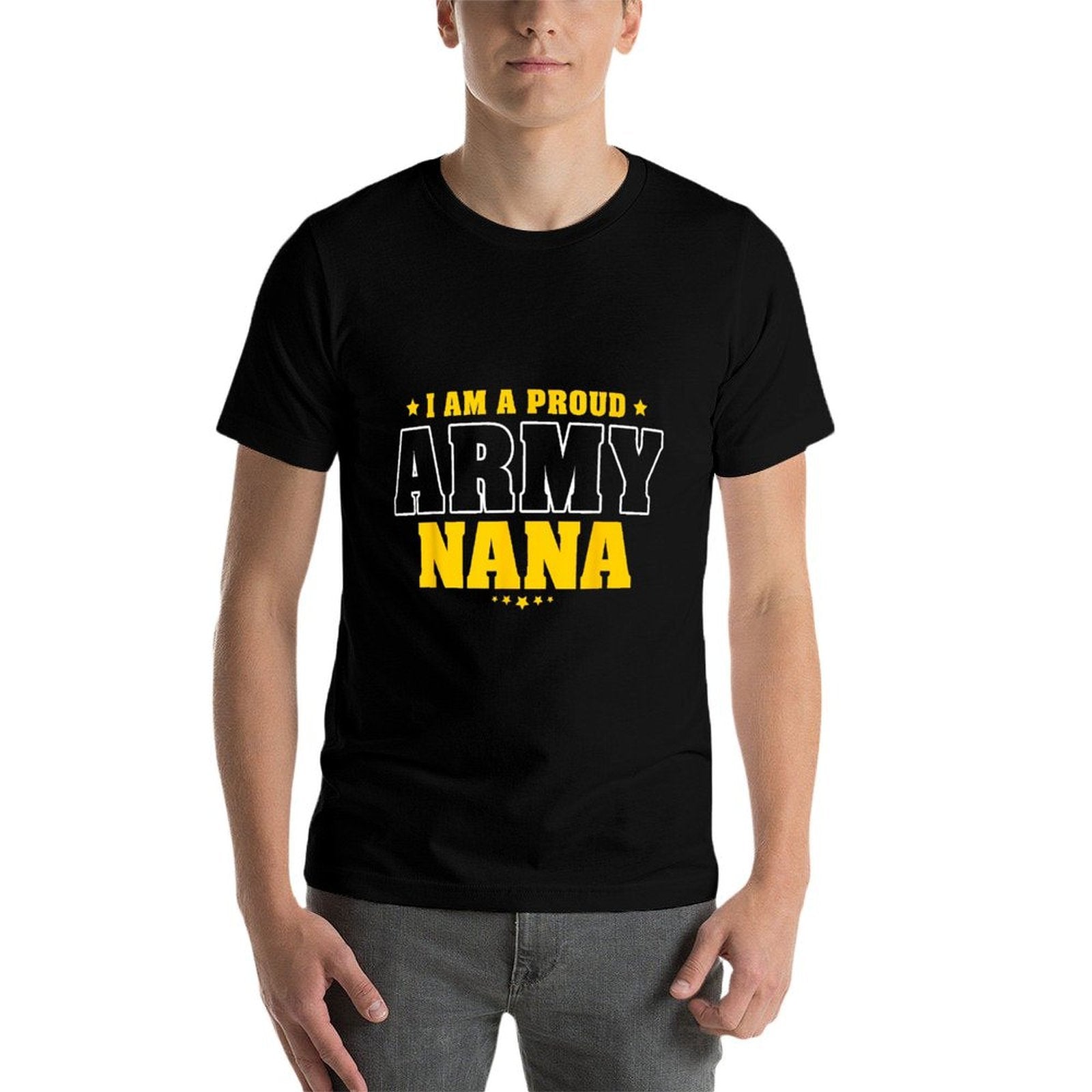 I Am A Proud Army Nana Patriotic Pride Military Grandmother  Wrinkle-resistant T-Shirt