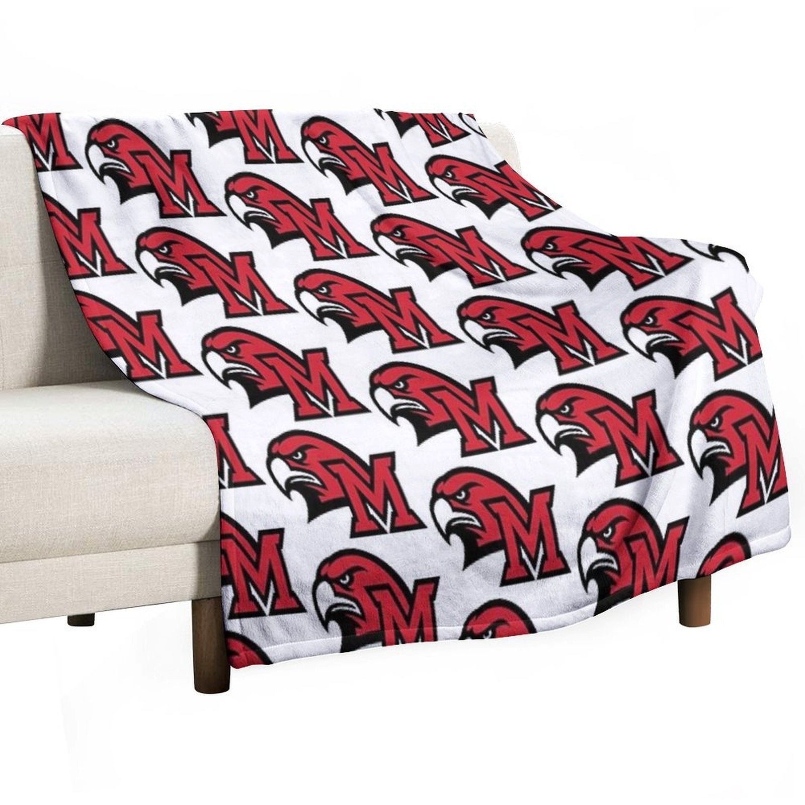 Miami University Oxford Oh Durable Throw Blanket