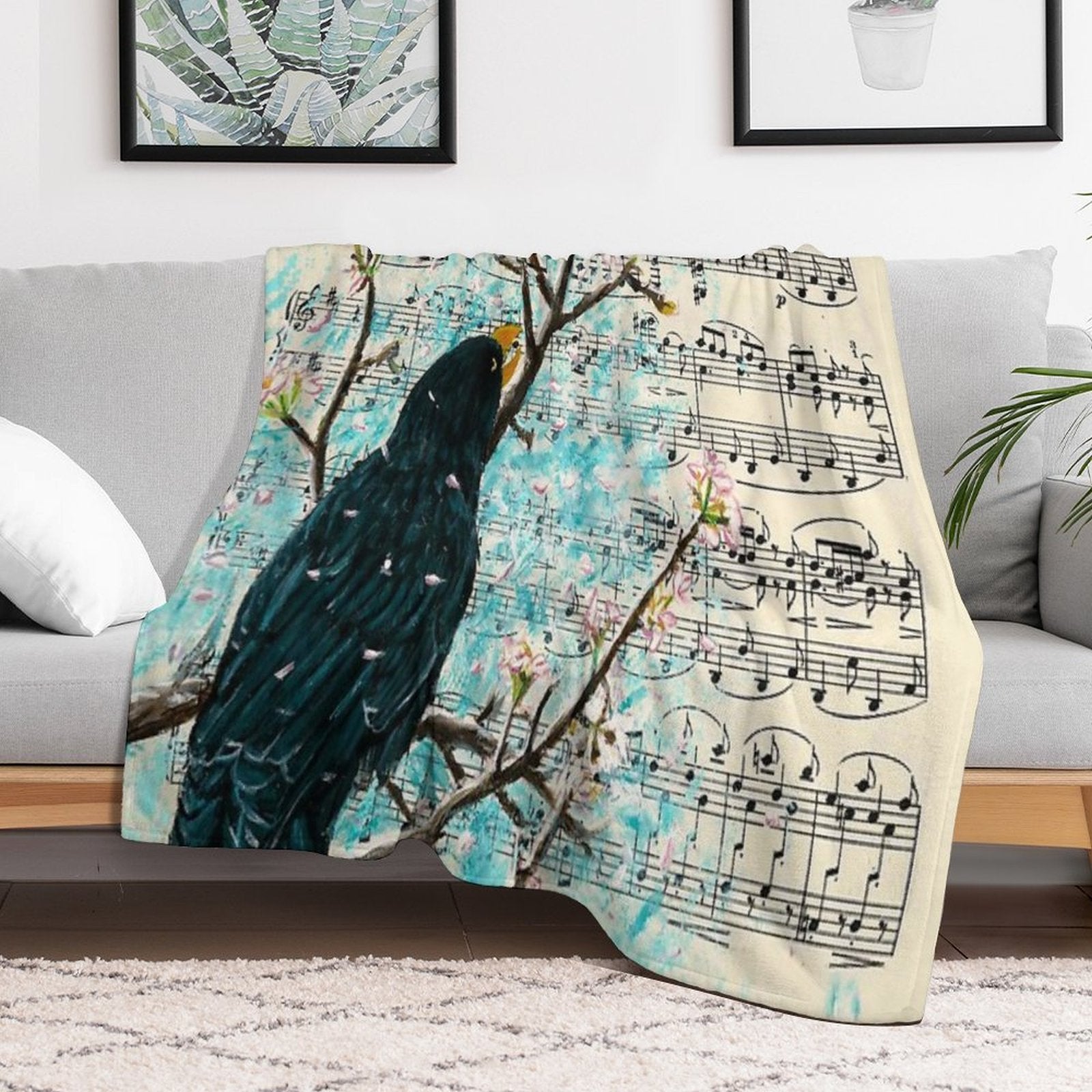 Blackbird Multi-functional Throw Blanket