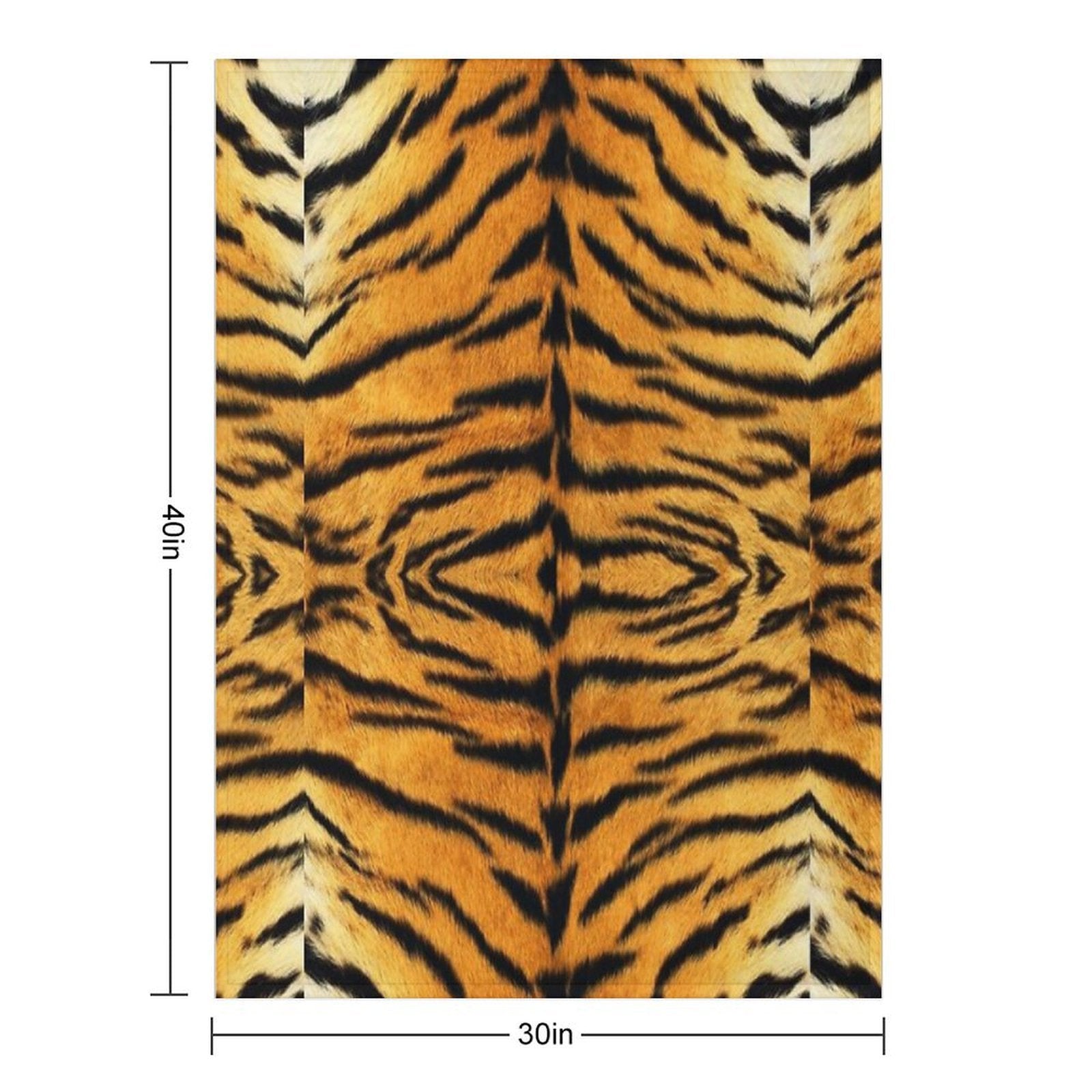 Tiger Print Wrinkle-free Throw Blanket
