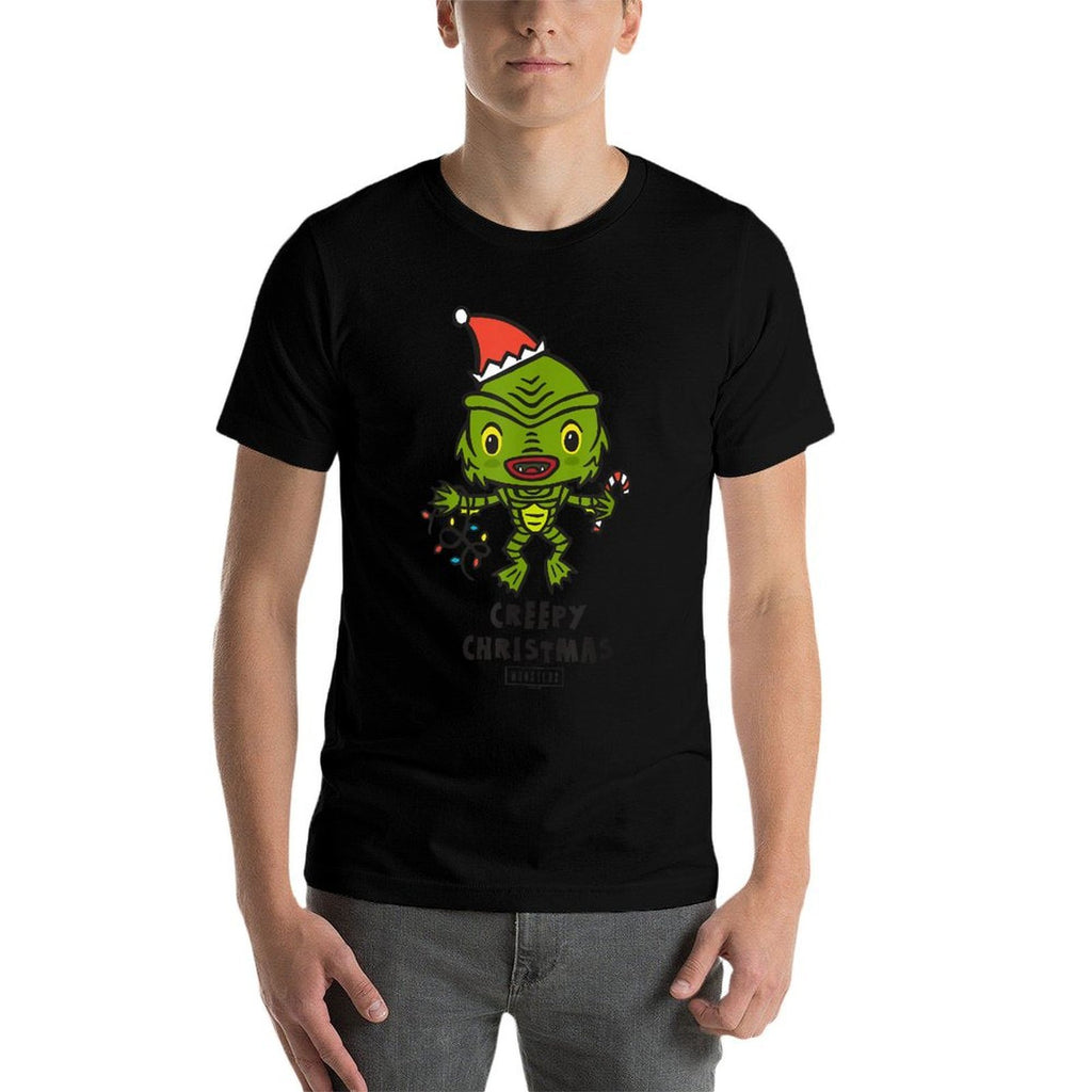 Universal Monsters Creature from The Black Lagoon Christmas  High-quality Stitching T-Shirt