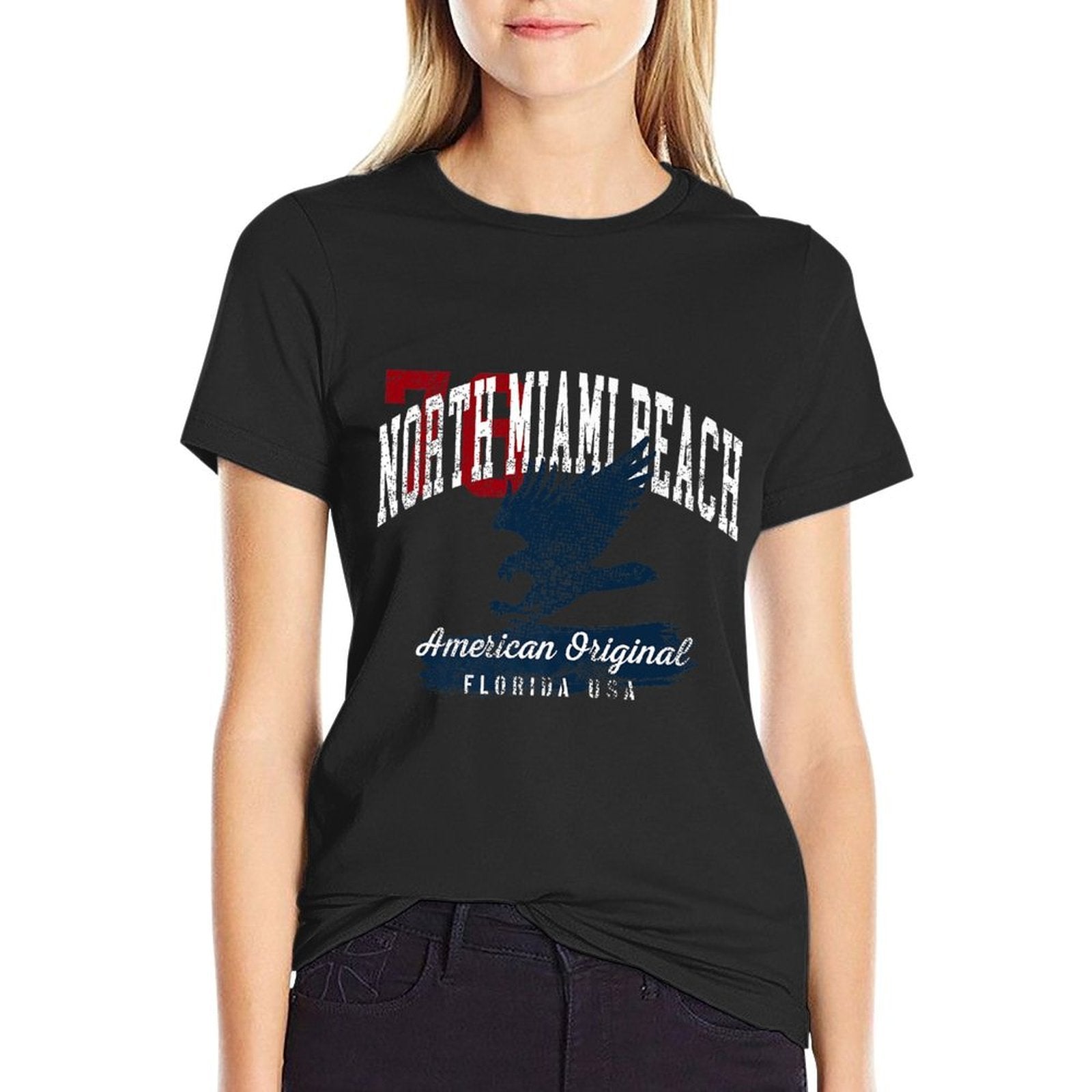 North Miami Beach Florida Vintage Patriotic Sports Design Premium  Quick-drying T-Shirt