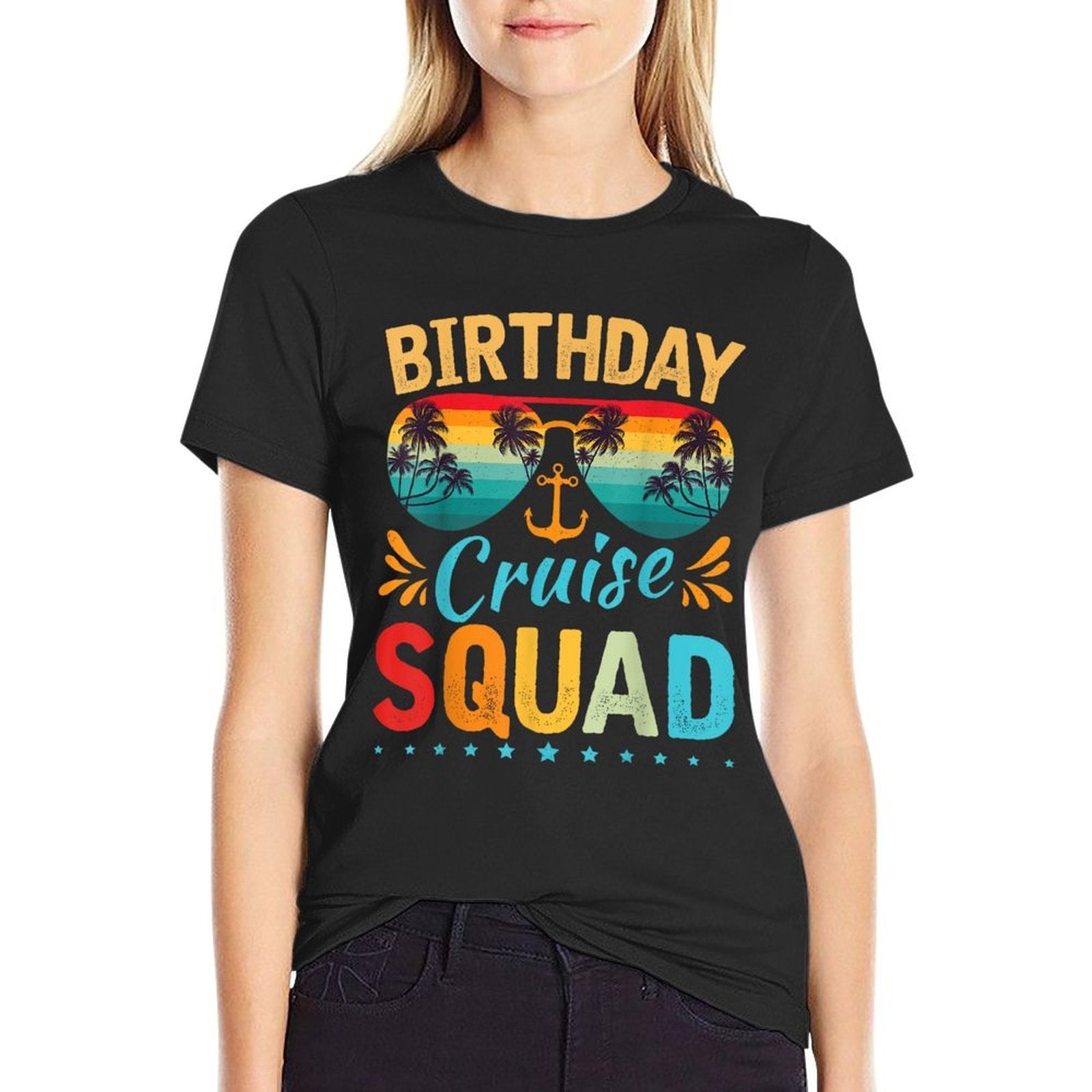 Birthday Cruise Squad Family Birthday Party Vacation  Cotton T-Shirt