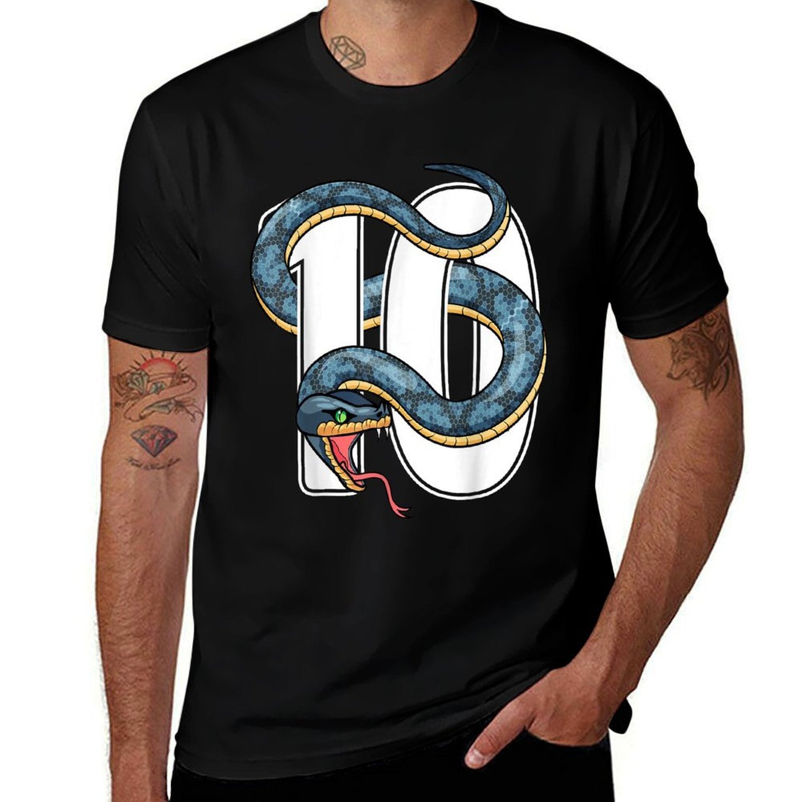 10th Birthday Snake Lover Ten 10 Year Old Birthday Boy Girl  Affordable Price T-Shirt