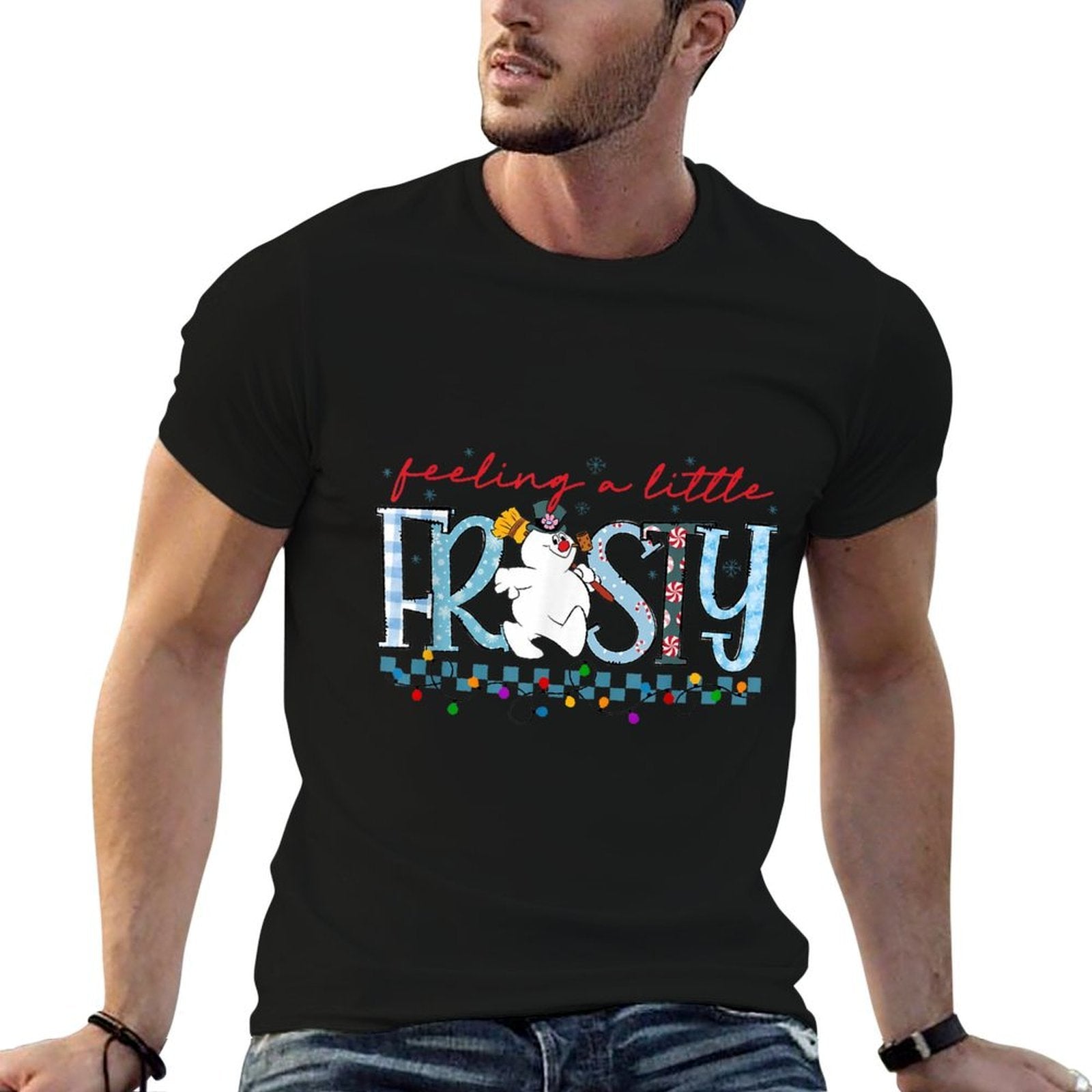 Feeling A Little Frosty Cute Snowman Christmas Humor Xmas  Breathable T-Shirt