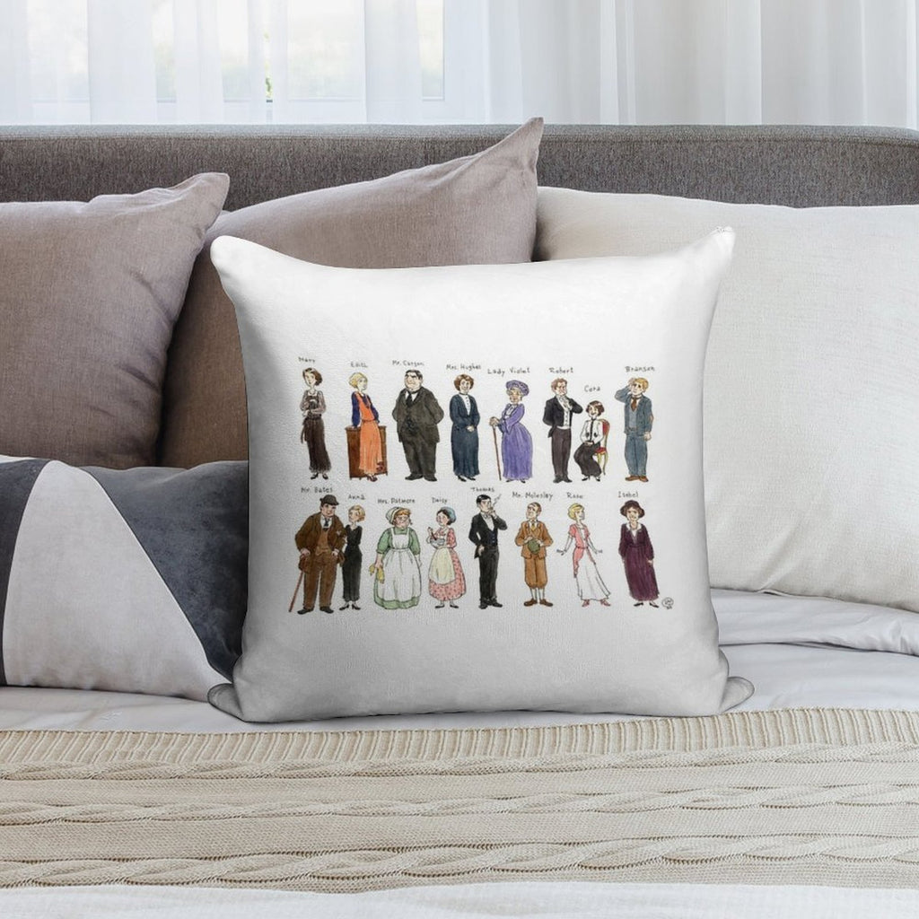 Downton A. Portraits Soft Home Decor Throw Pillow