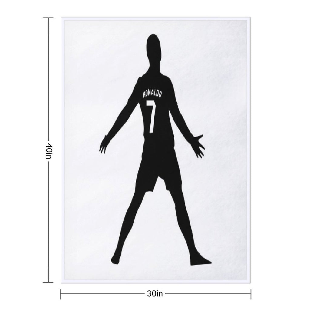 Christiano Ronaldo  CR7  Shadow Design Machine-washable Throw Blanket