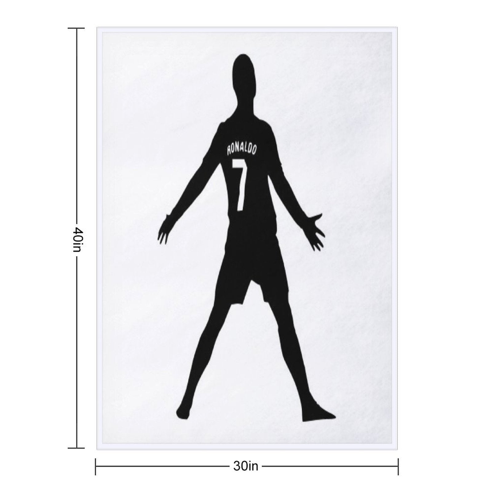 Christiano Ronaldo  CR7  Shadow Design Machine-washable Throw Blanket