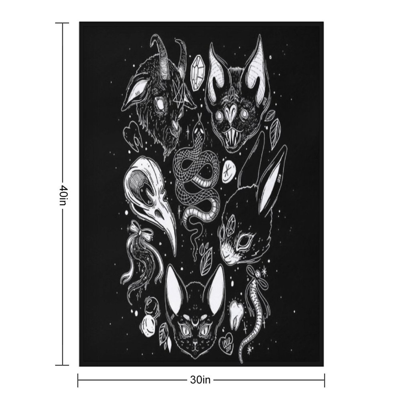 FAMILIAR SPIRITS All-season Throw Blanket